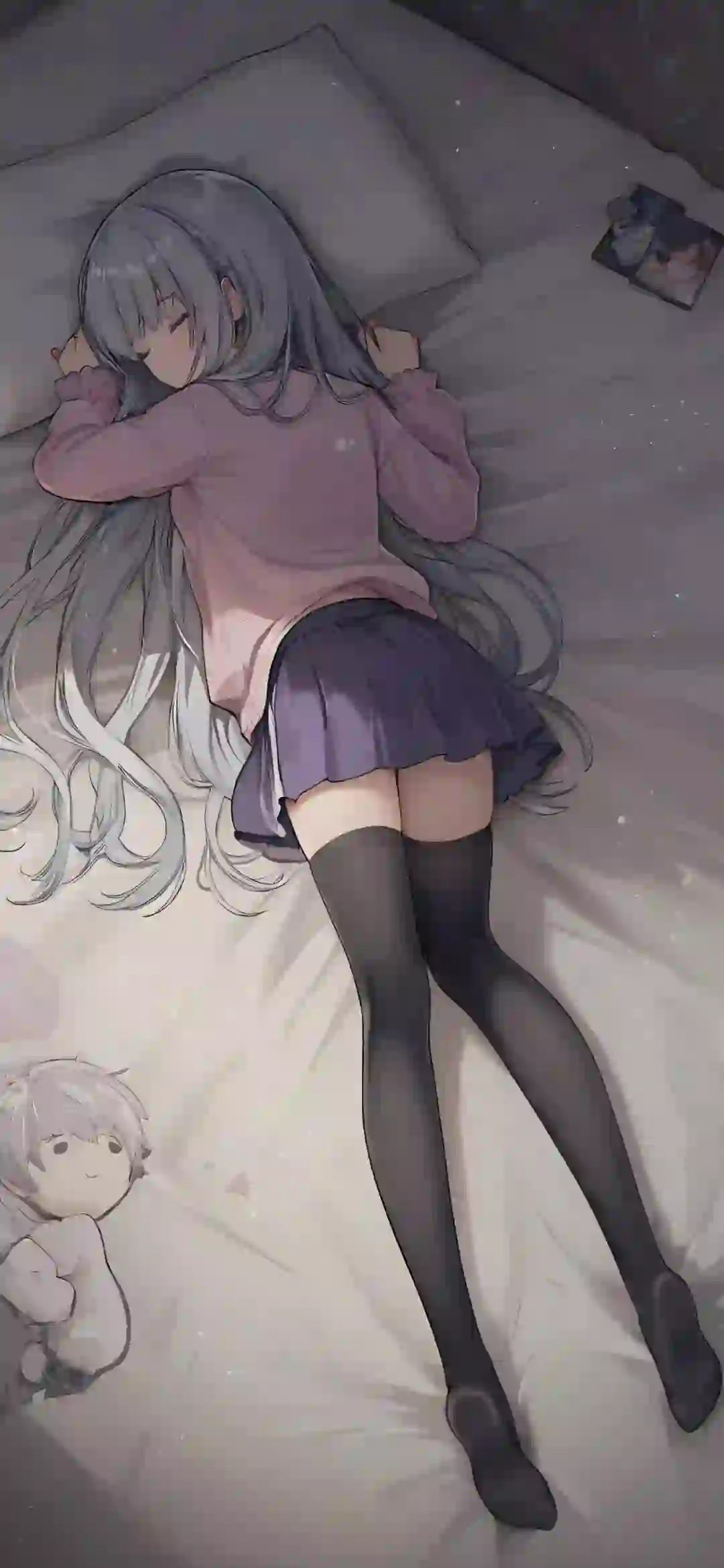 动漫女孩 二次元女孩 长腿女孩 丝袜 黑色丝袜