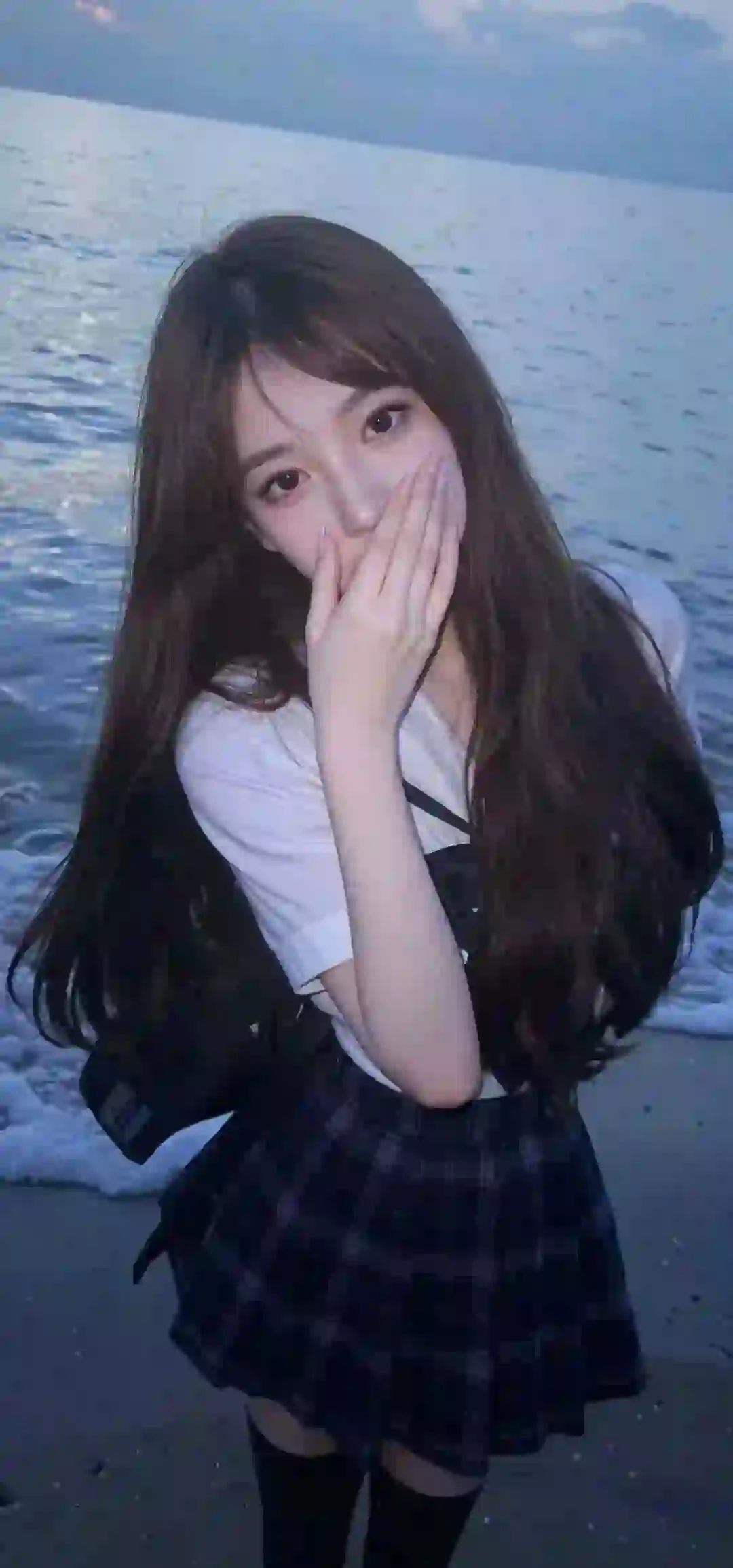 长发jk美女 长发美女 可爱女孩