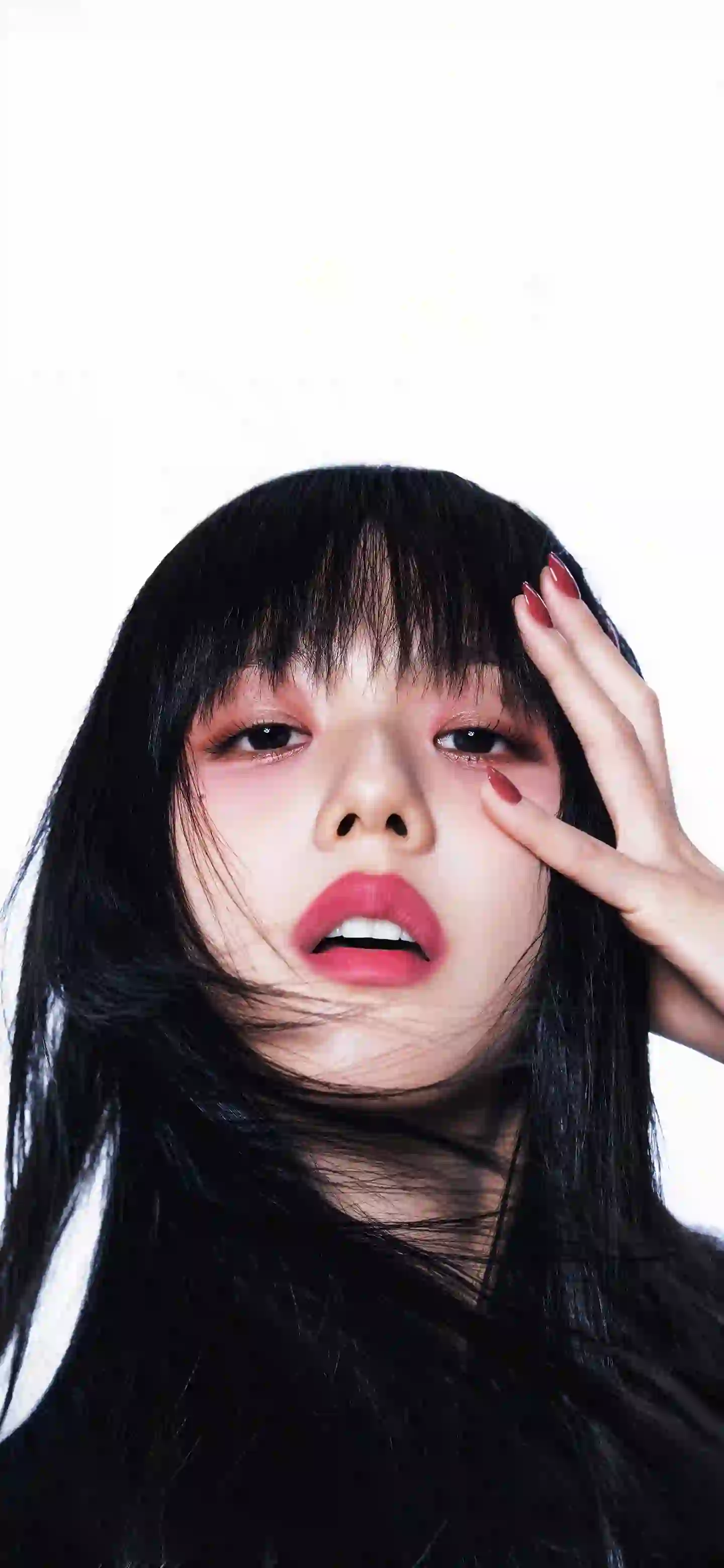 长发性感美女 黑发 黑色衣服 性感 唯美