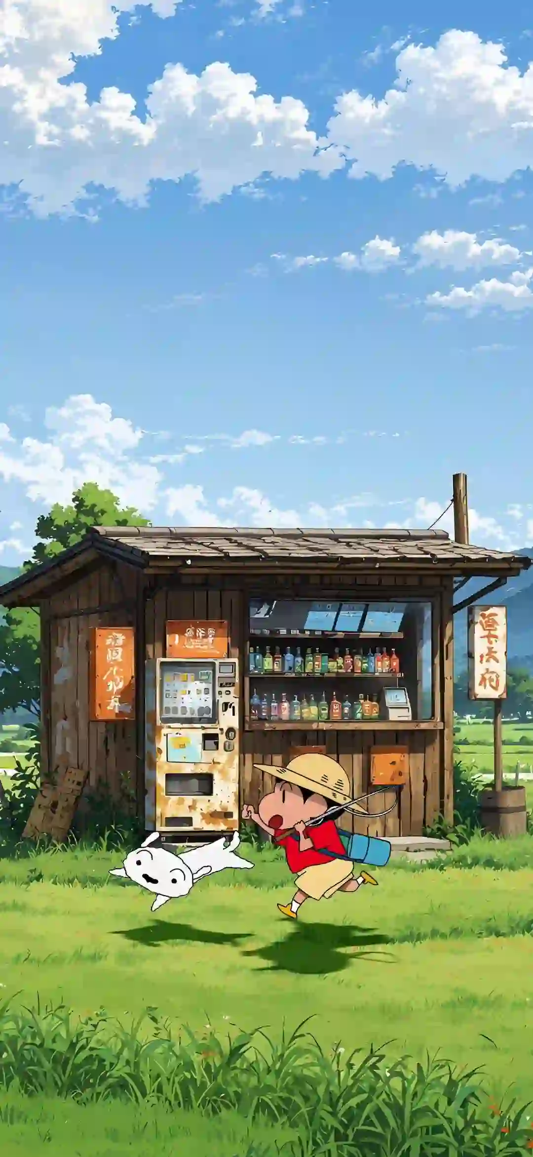 杂货铺 蜡笔小新 追逐 动漫人物 风景