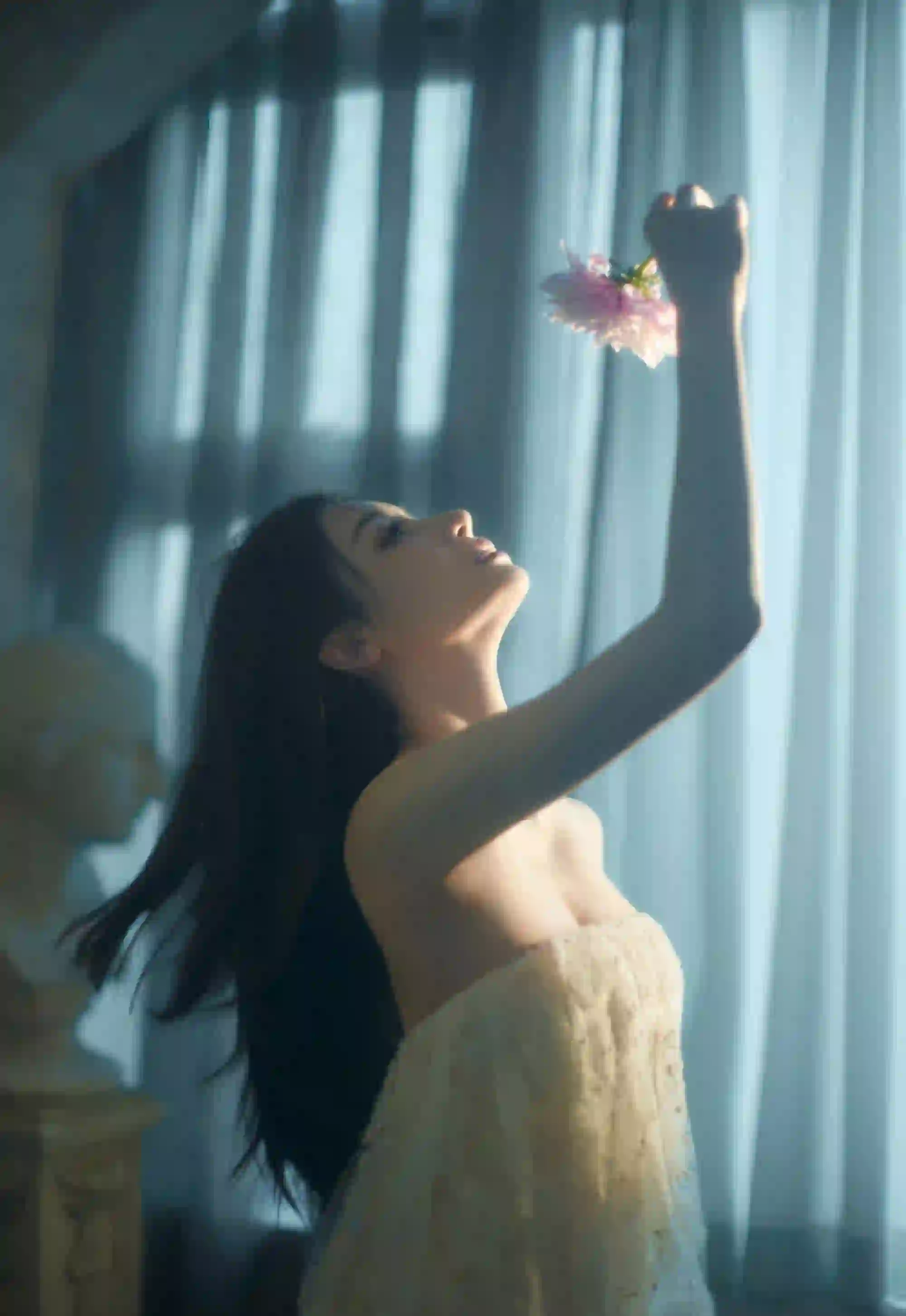性感美女 抹胸长裙 居家 