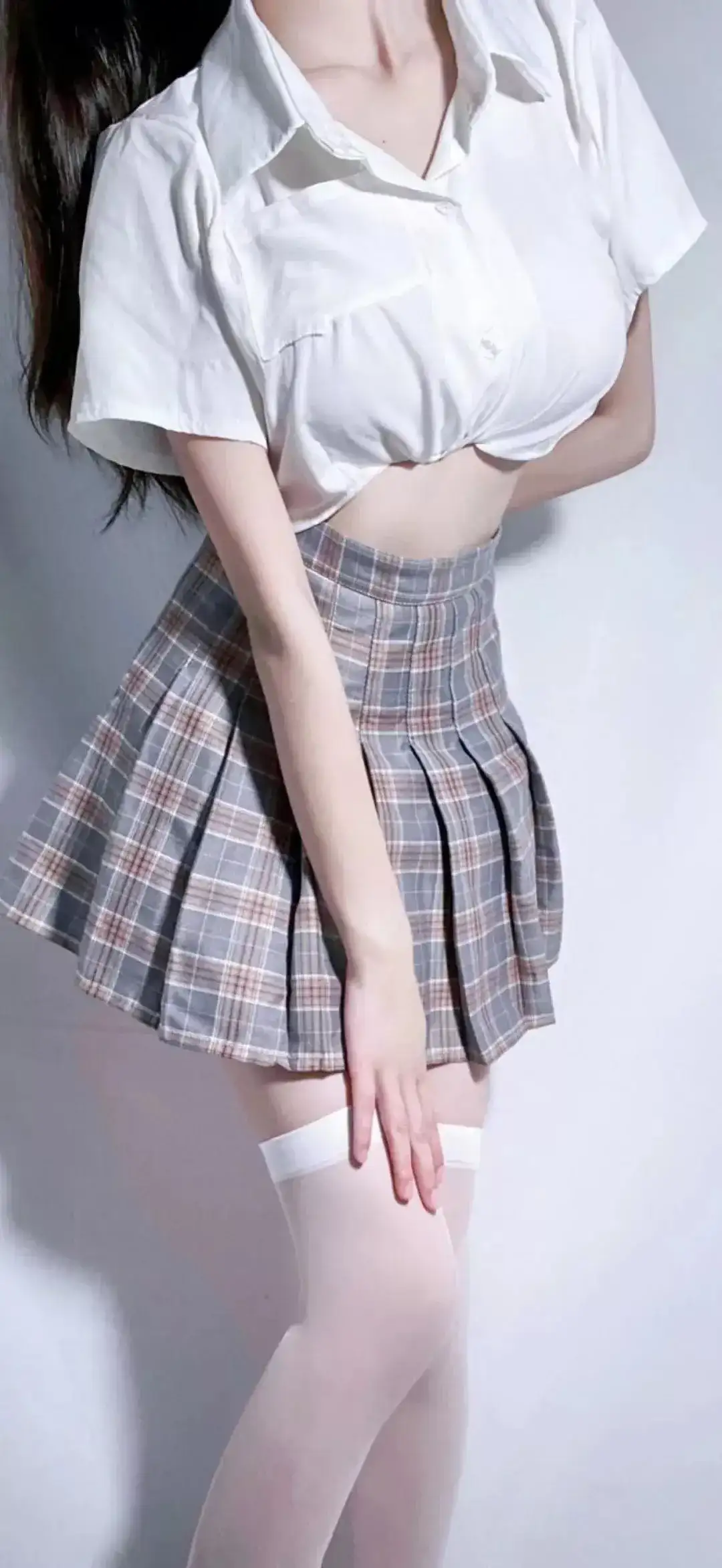 长腿白丝jk美女｜性感身材