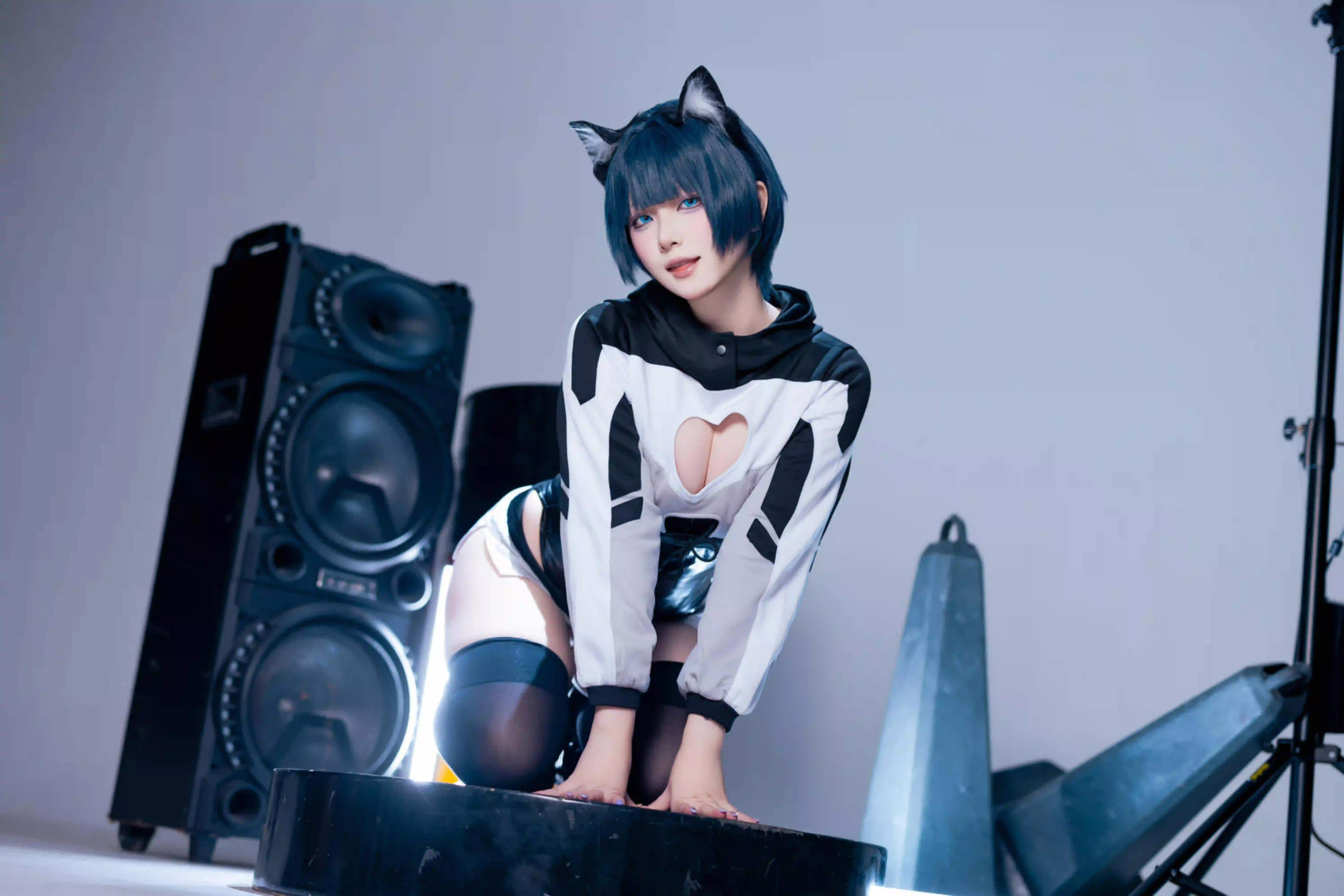 可爱猫耳女孩 短发女孩 性感 cos 4