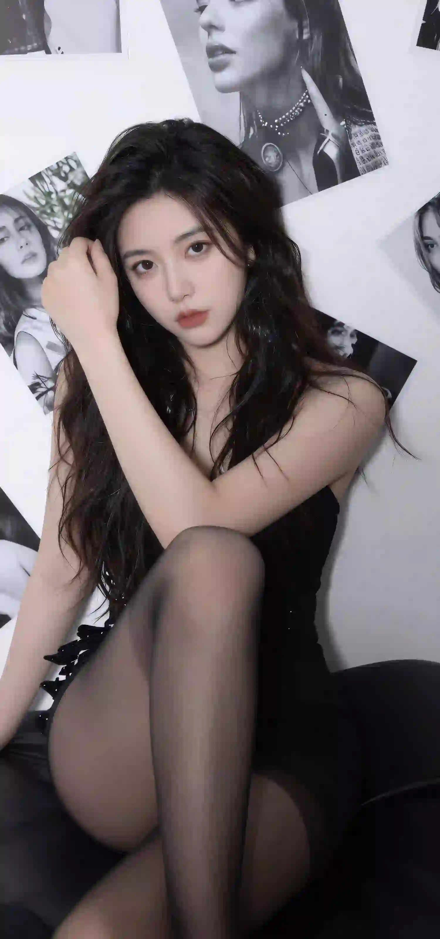 长发黑丝美女 长腿 丝袜