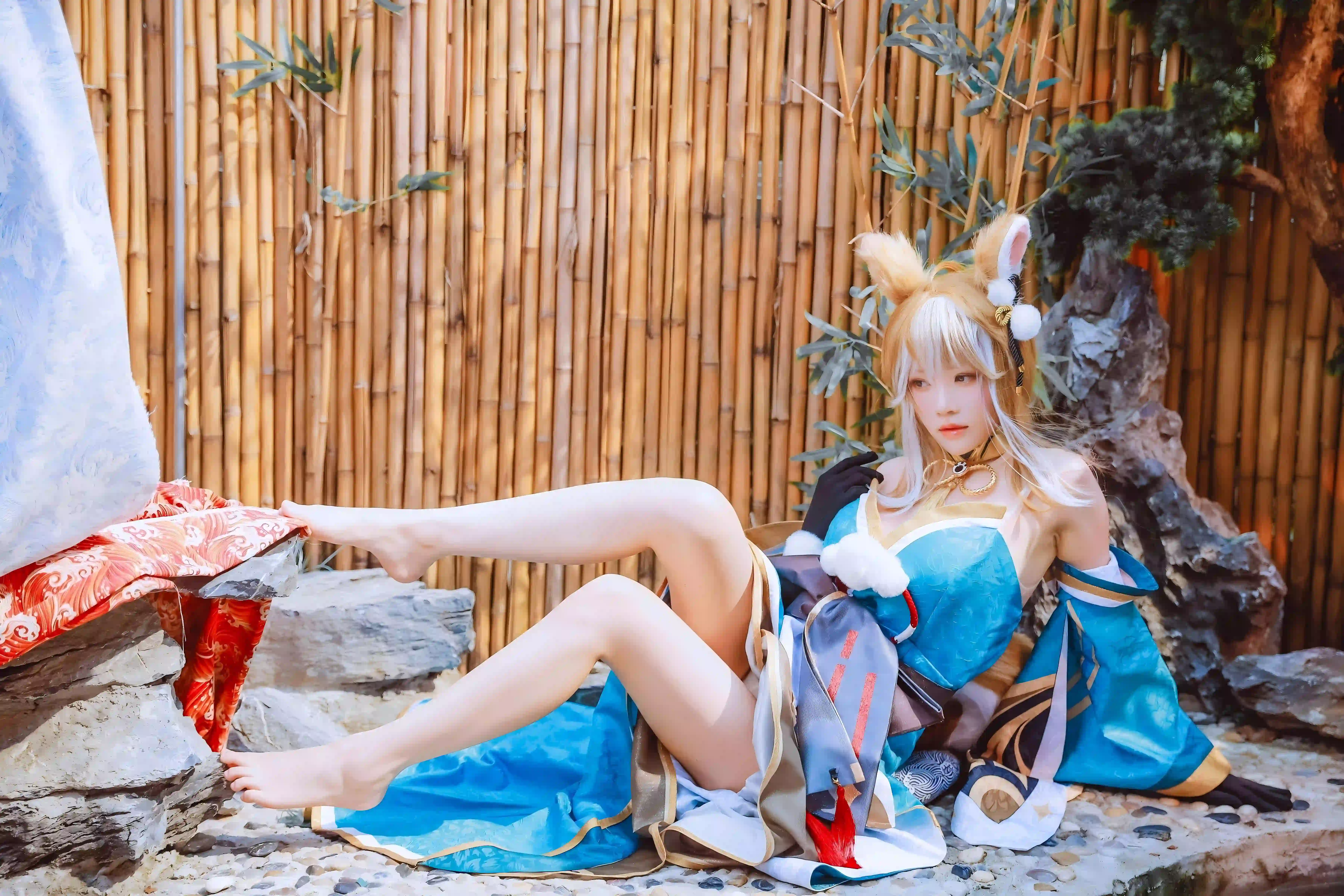 cos 长腿美女 coser 美女 长发美女 古风 可爱耳朵