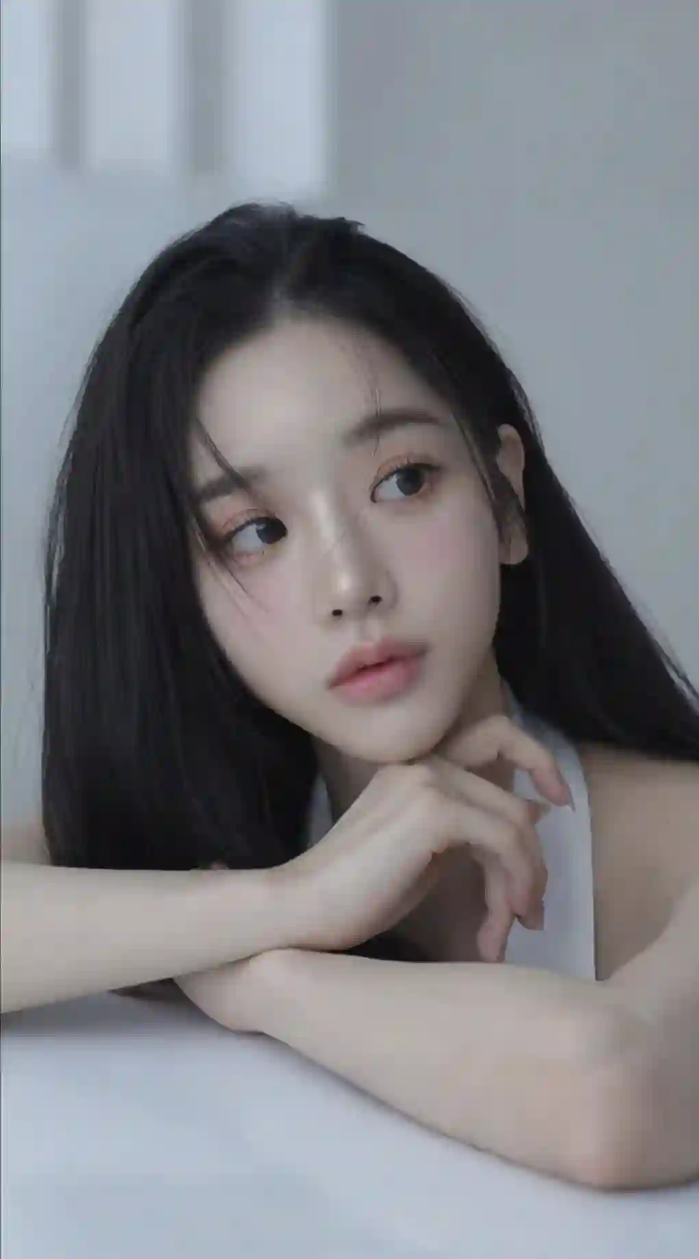 长发美女 清纯美女 温柔气质美女 白色衣服 迷人 长发清纯美少女 1