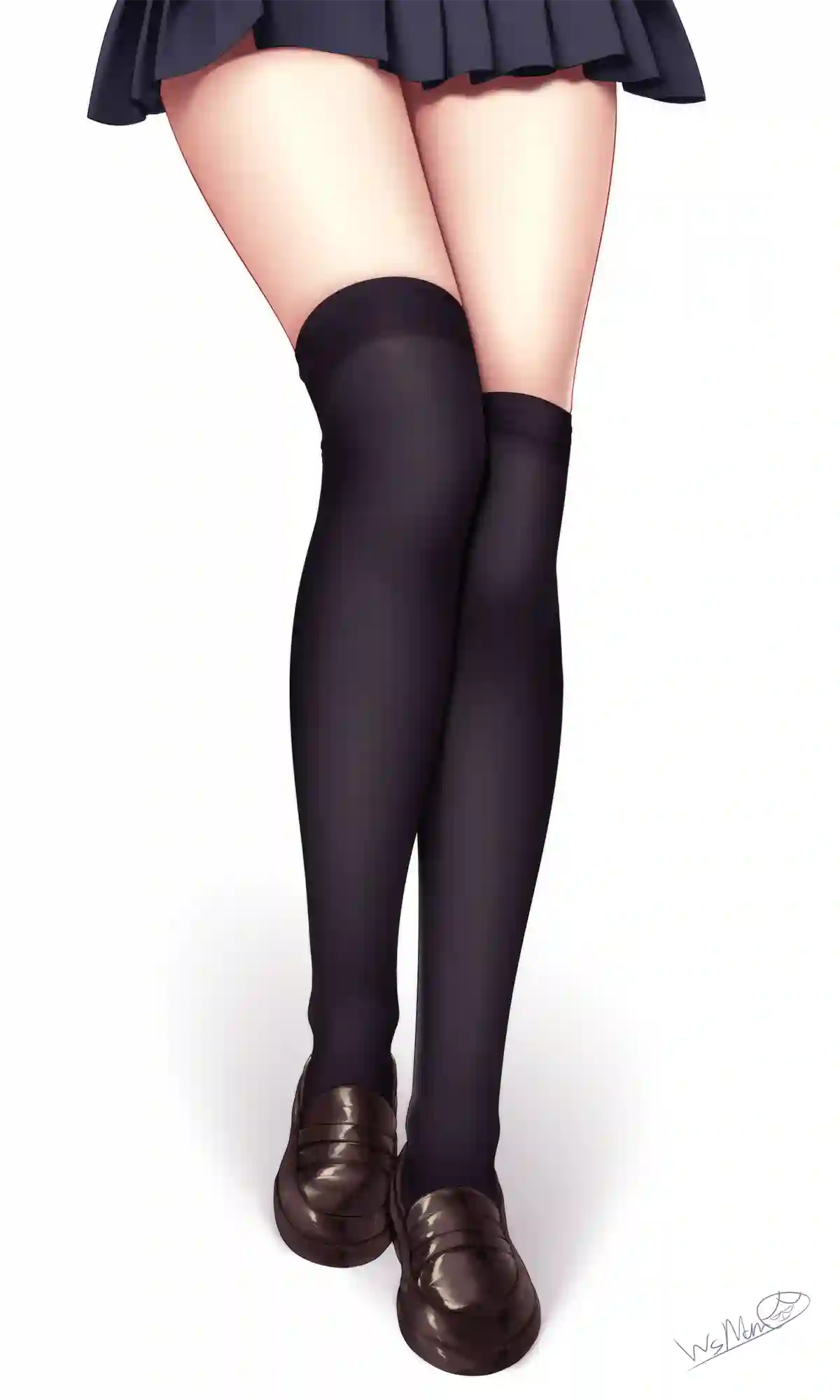 丝袜 jk 动漫女孩 长腿美女 黑色丝袜 