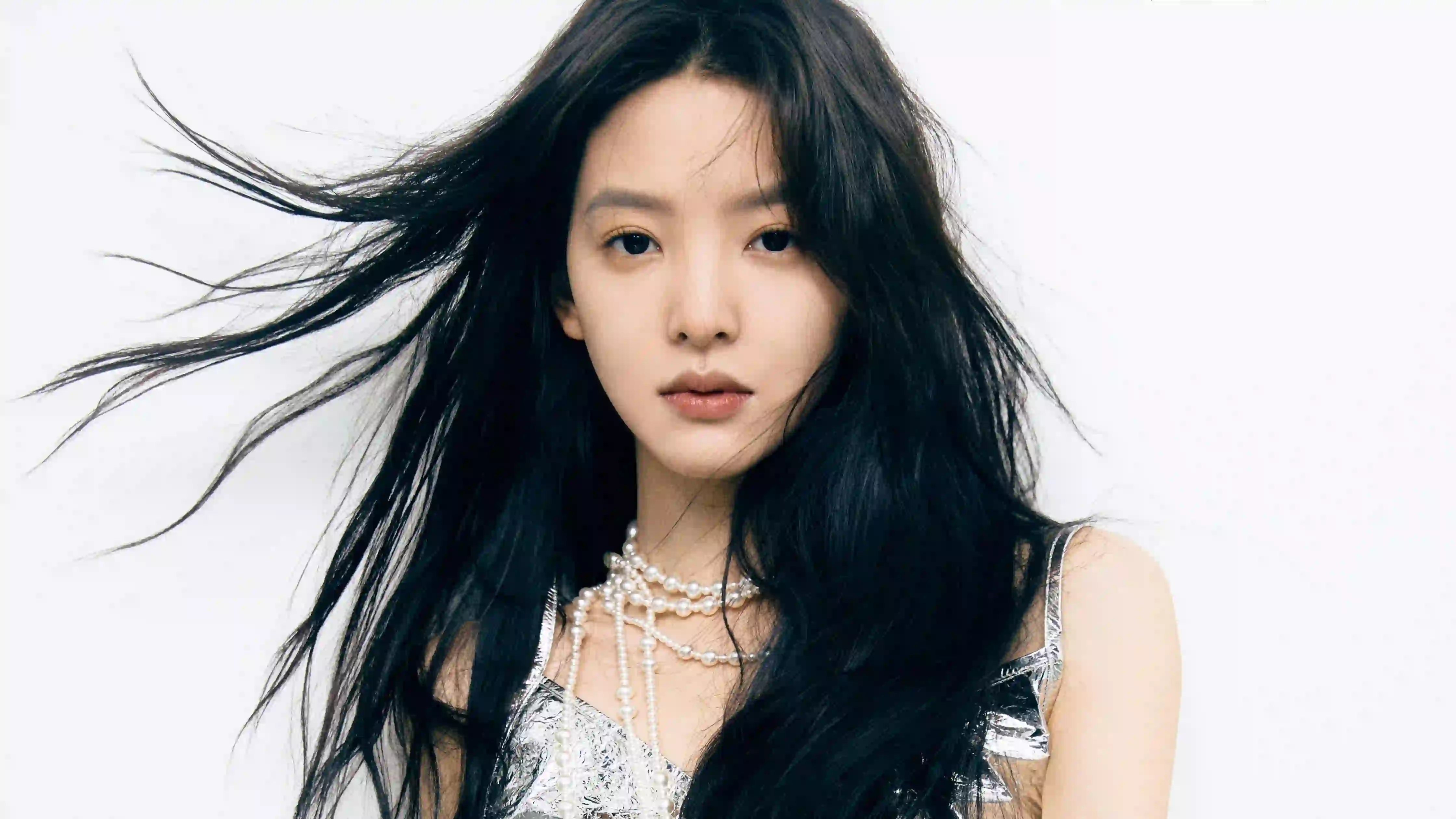 长发美女 章若楠 明星  飘逸头发