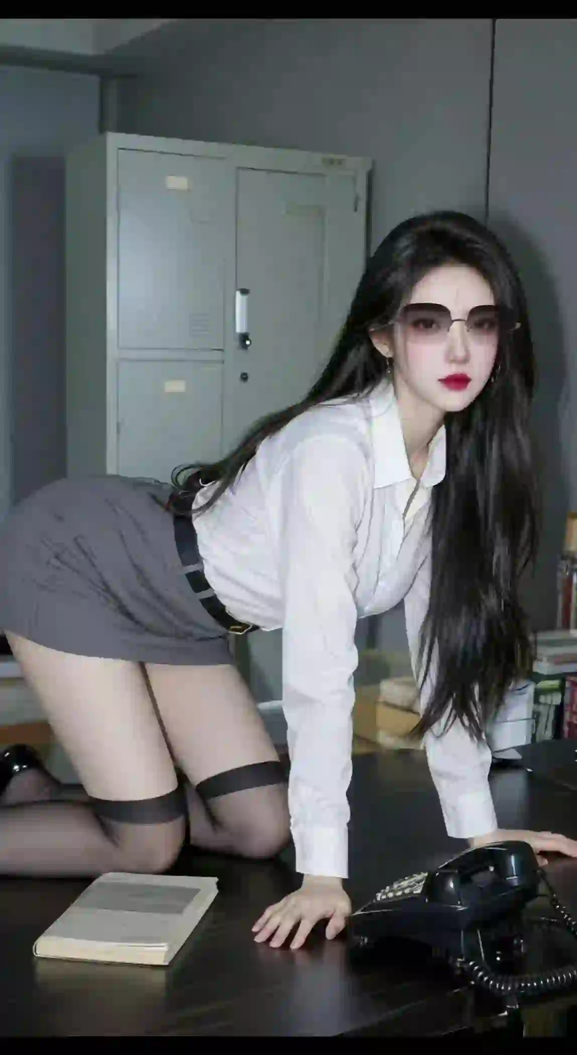 美女 长发美女 性美女 墨镜 腿 丝袜