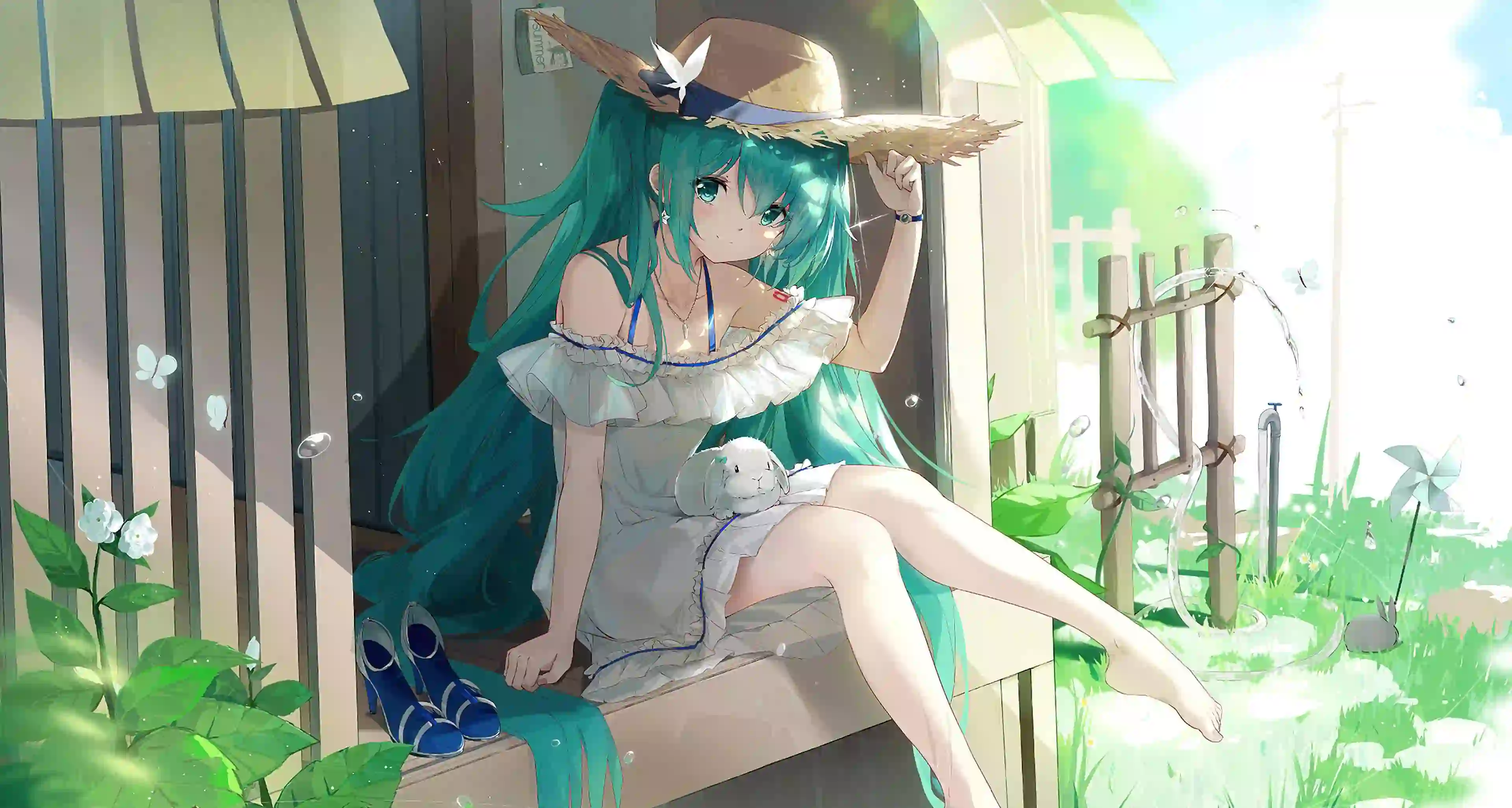 戴着草帽的女孩 初音未来