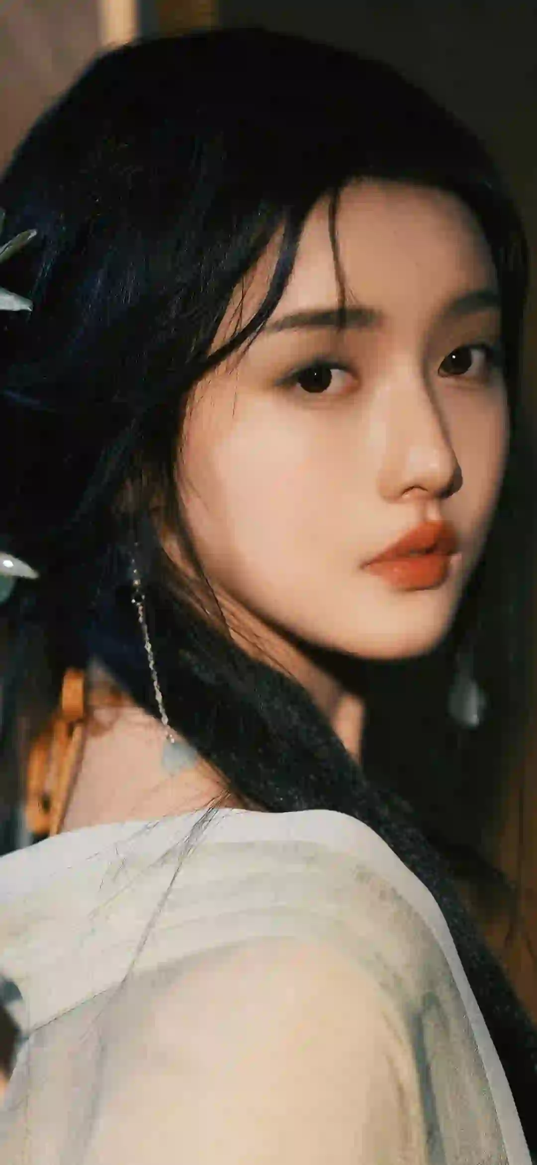 长发古风美女 古风 汉服 美女 汉服 姜贞羽 侧脸