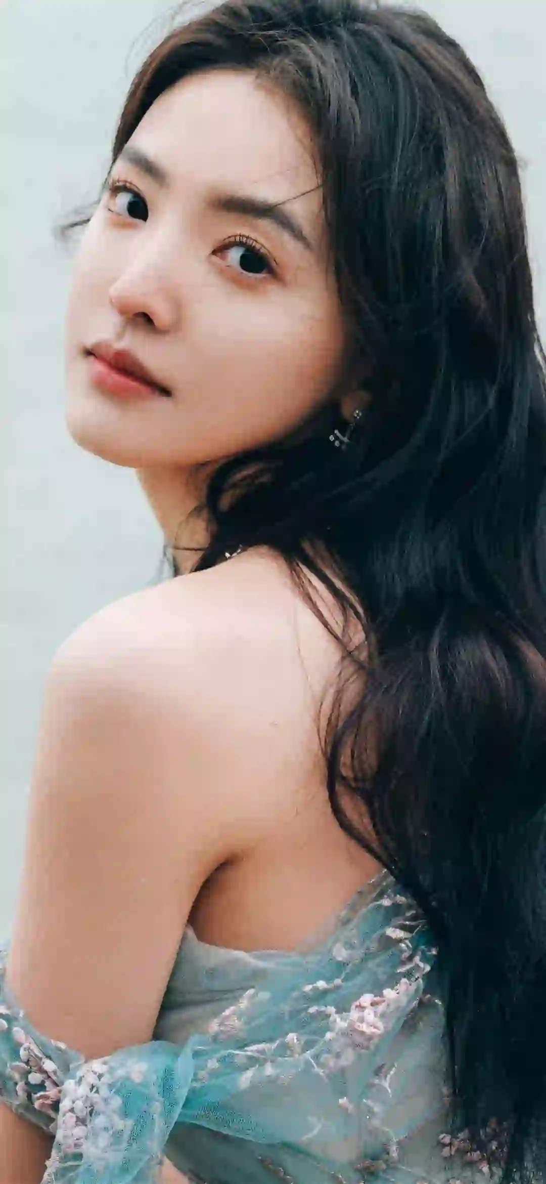 回眸 章若楠 长发美女 清纯