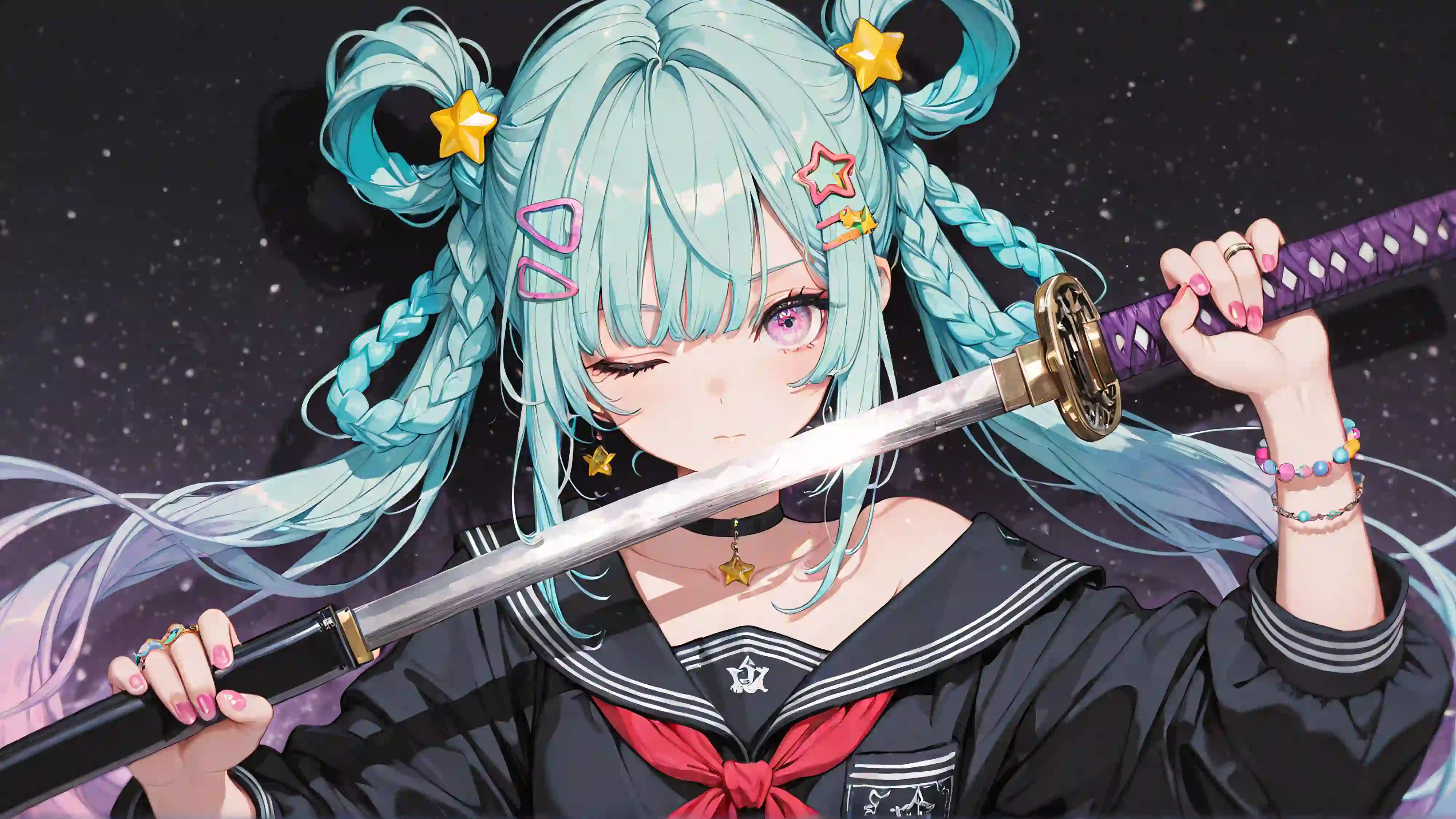剑士 少女 动漫女孩 二次元女孩 剑士少女