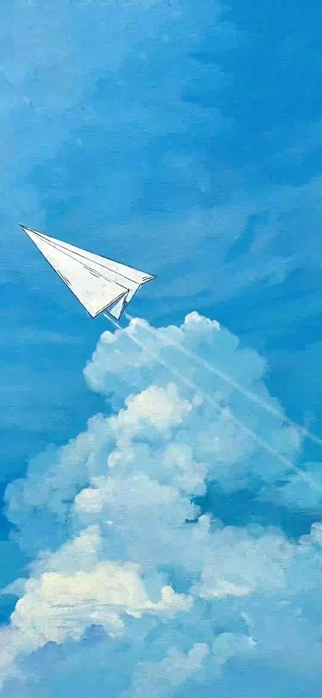 纸飞机 蓝天白云 