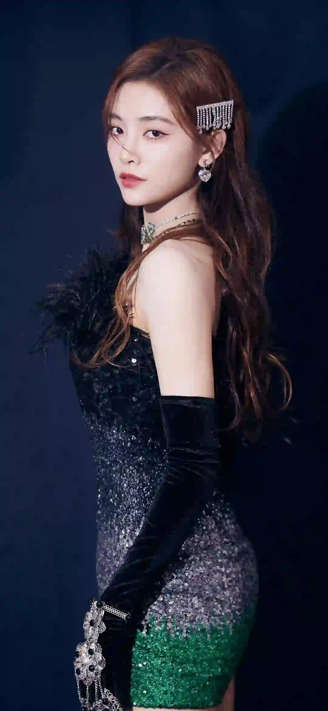 许佳琪 长发美女  个性穿搭