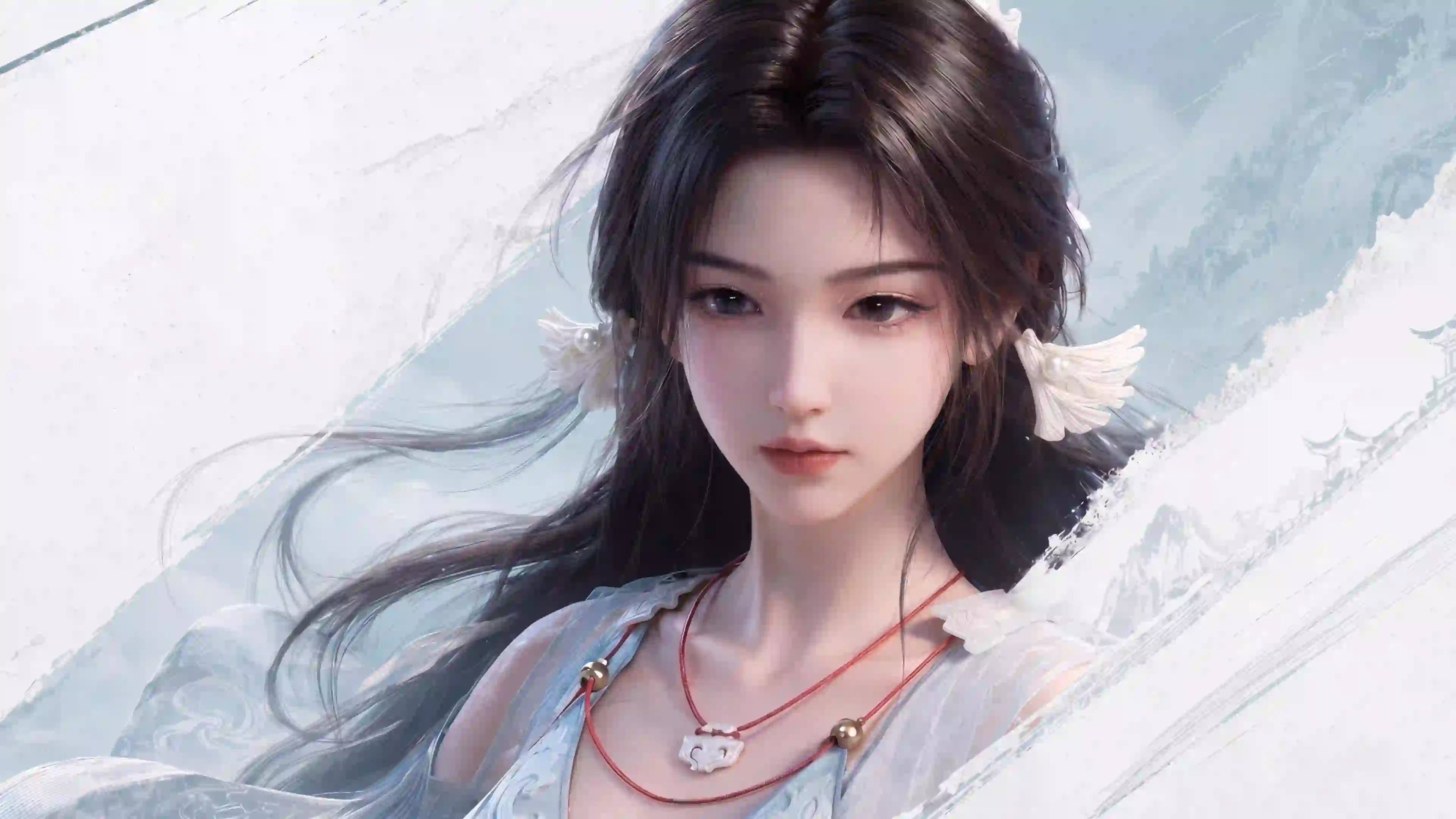 宋玉 凡人修仙传 白色背景 清纯