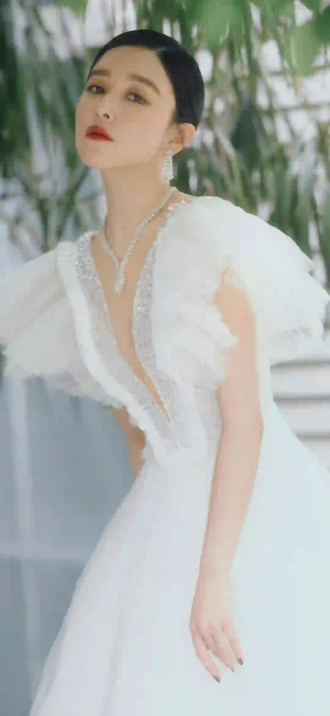 明星美女 阚清子 白色长裙