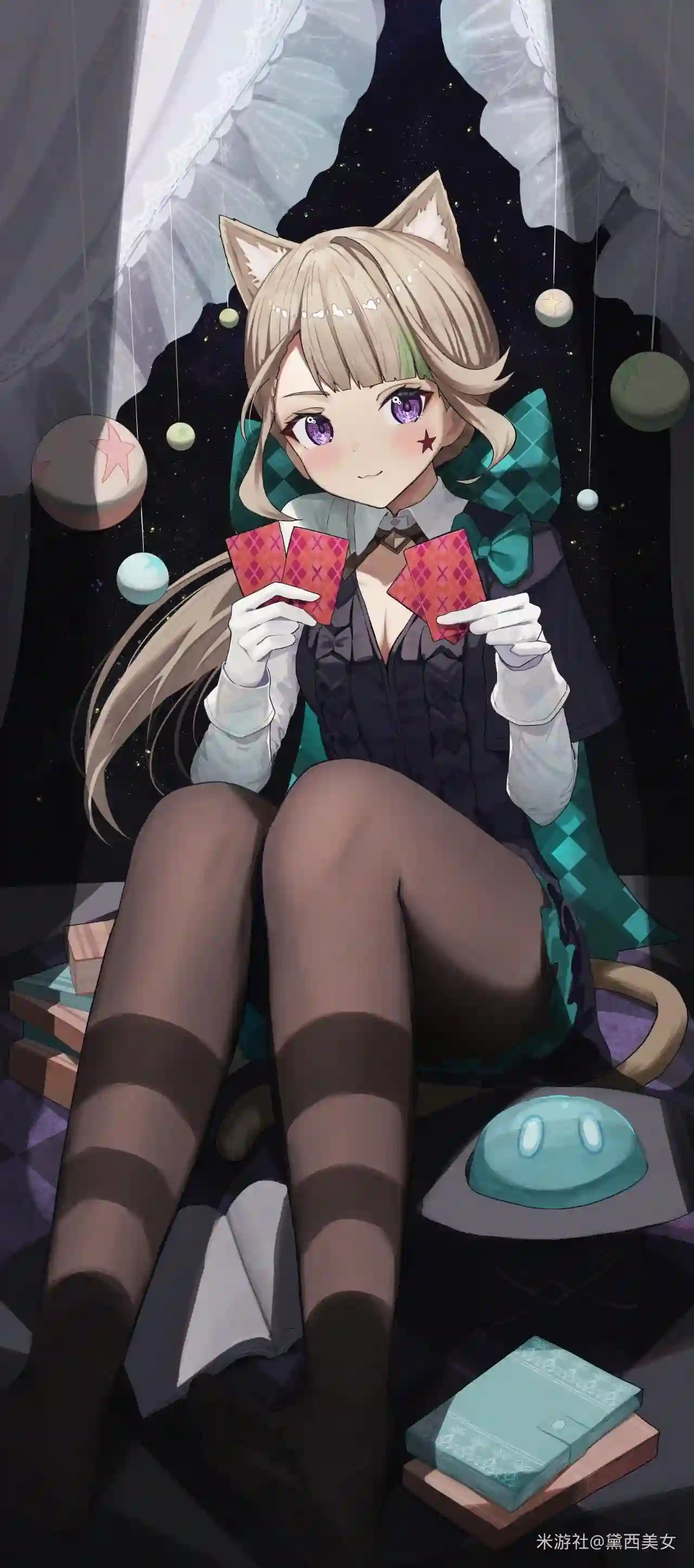 动漫女孩 二次元女孩 黑色丝袜 黑丝