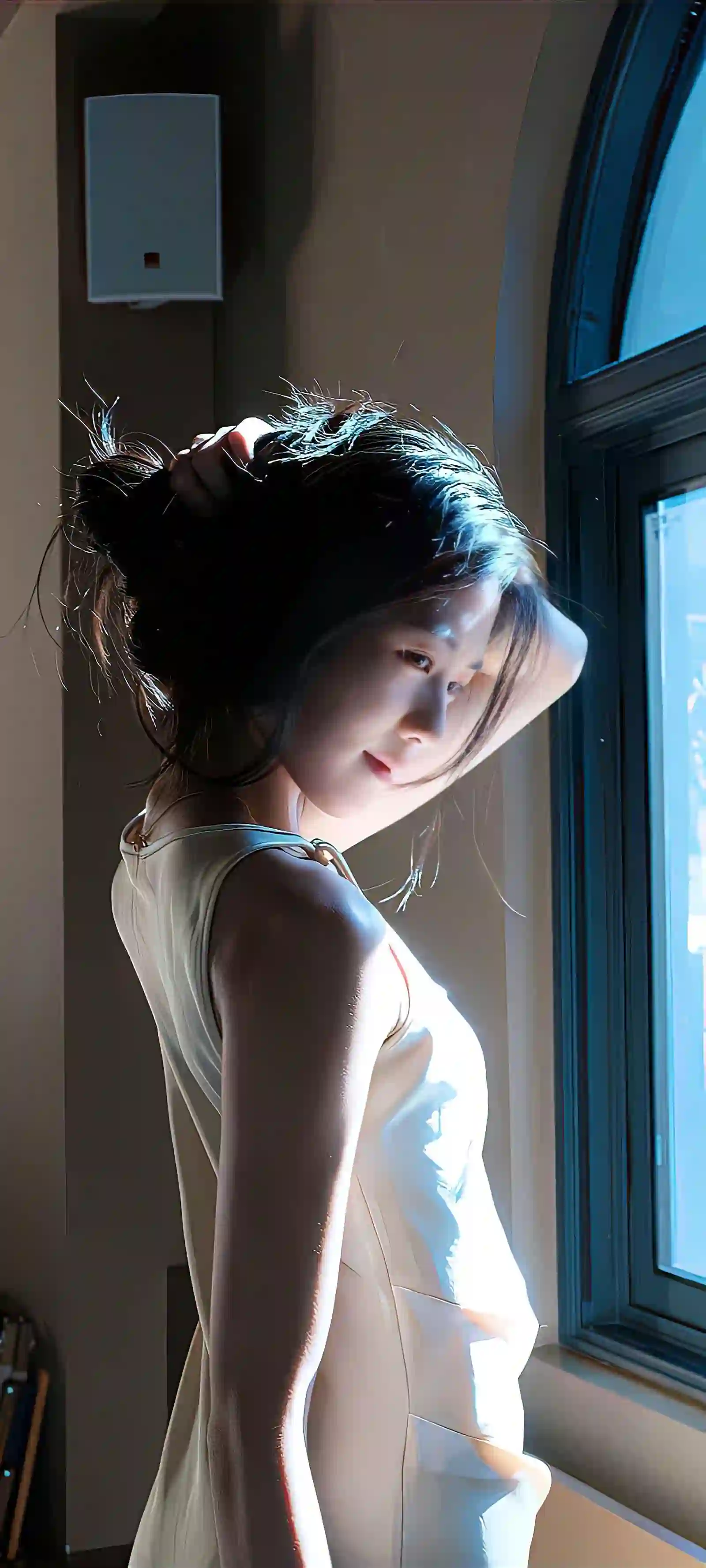 窗边光影 少女 写真 唯美人像 阳光 室内摄影