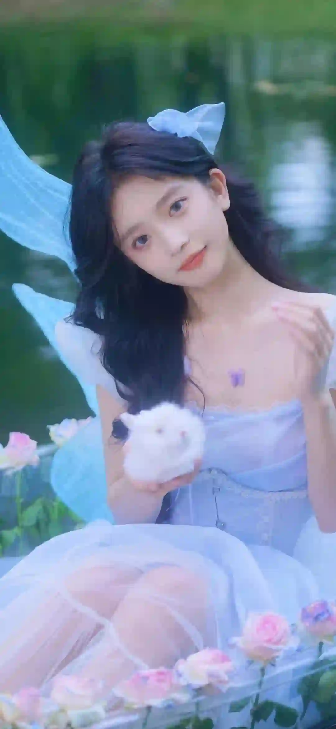 美女 长发美女 可爱 户外 纱裙
