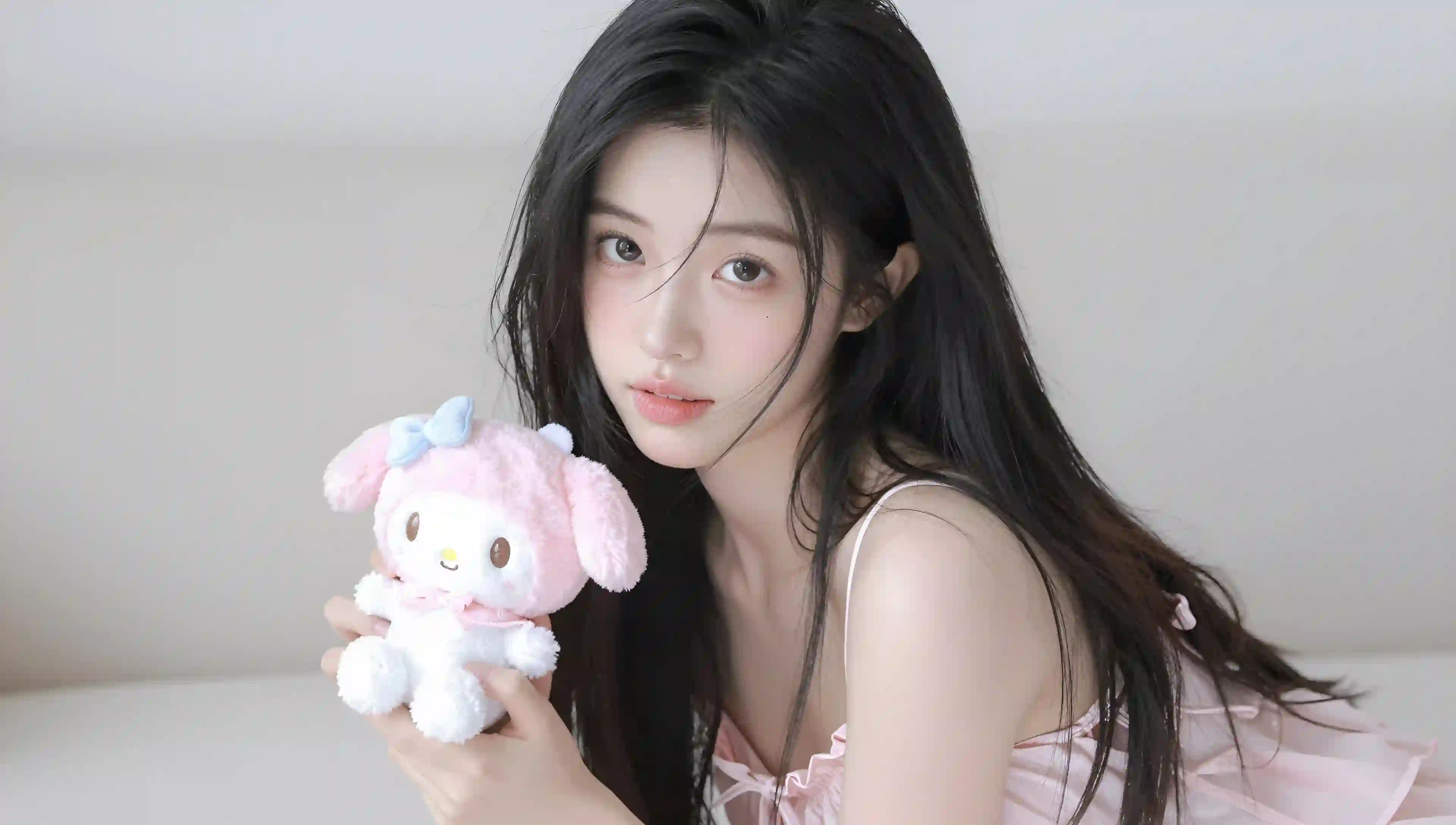 少女 玩偶 甜美 壁纸 粉色