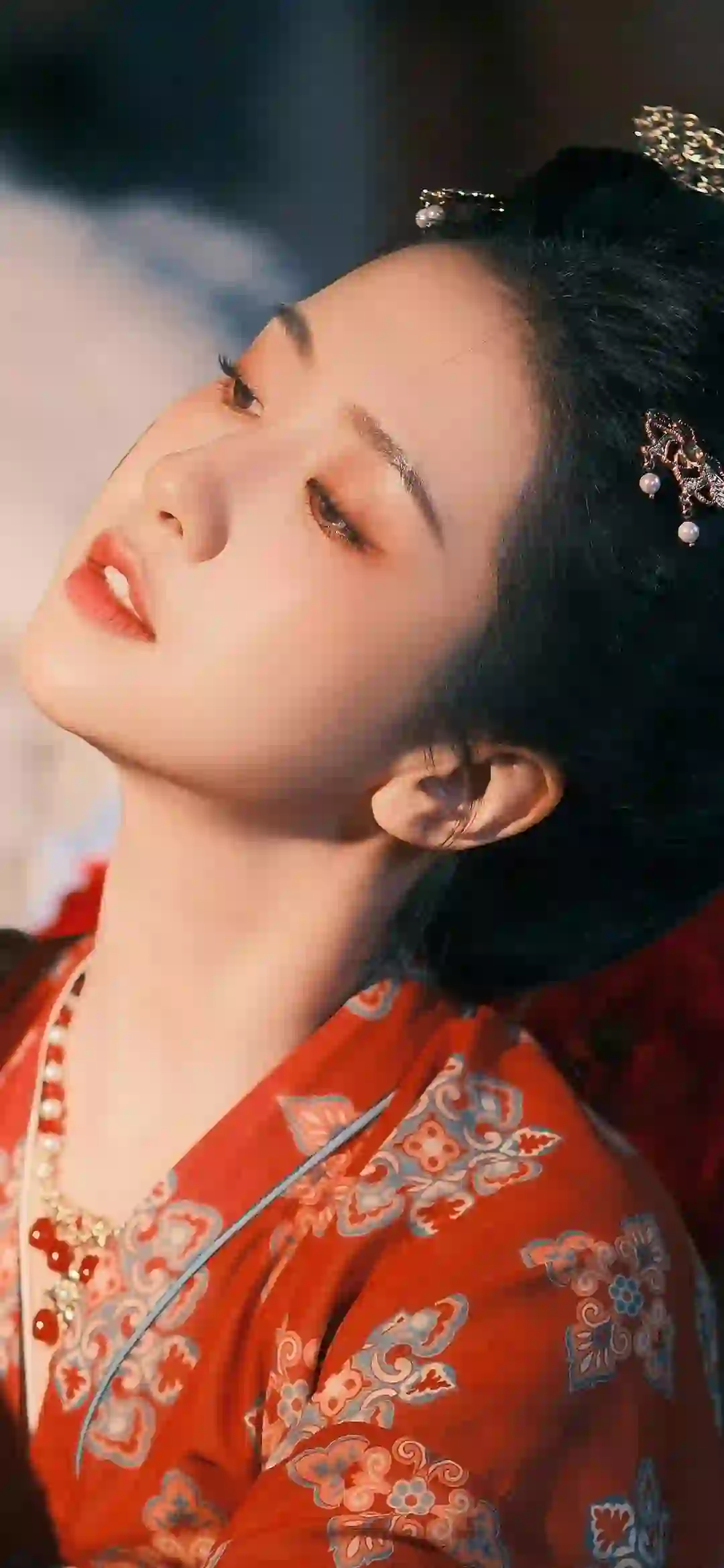 许龄月红色古风美女 古风 汉服