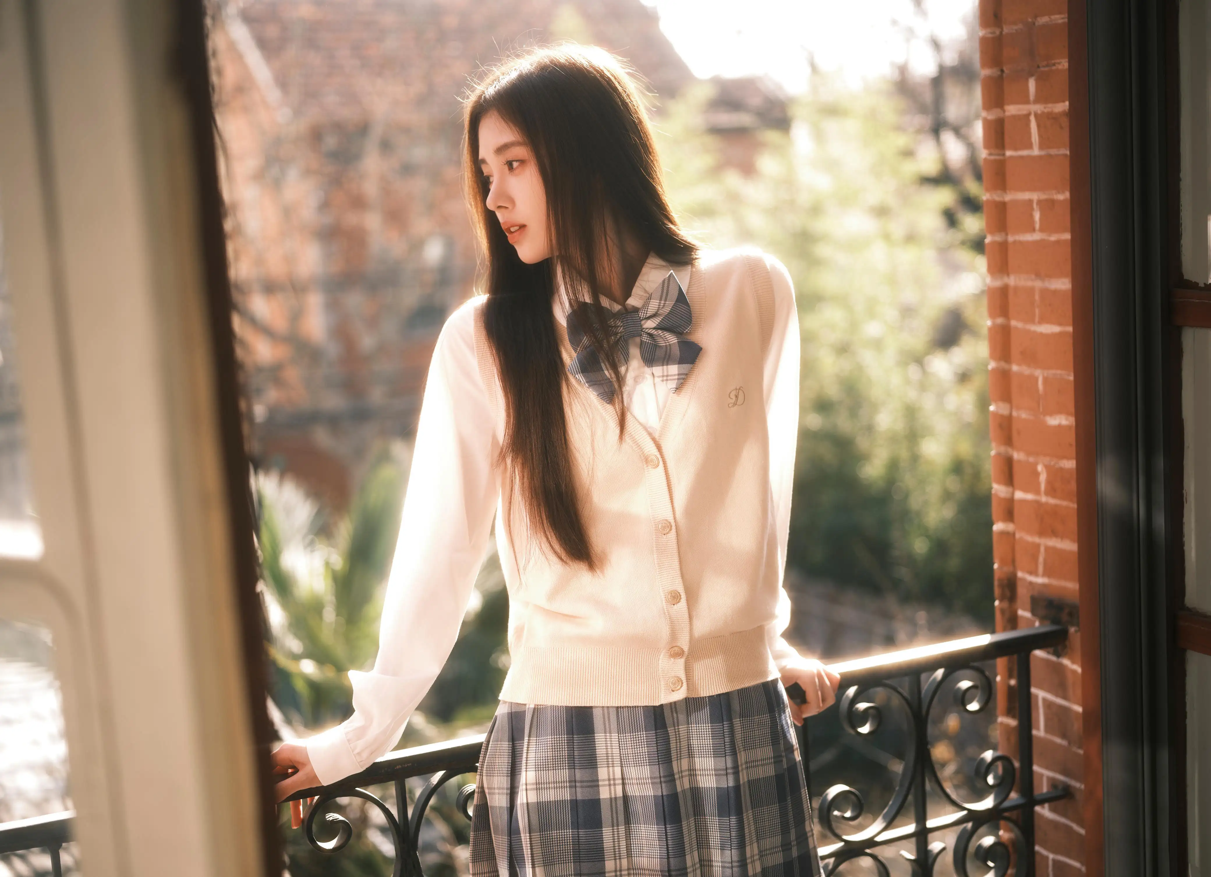 鞠婧祎 小清新 蝴蝶结 唯美 4k 美女