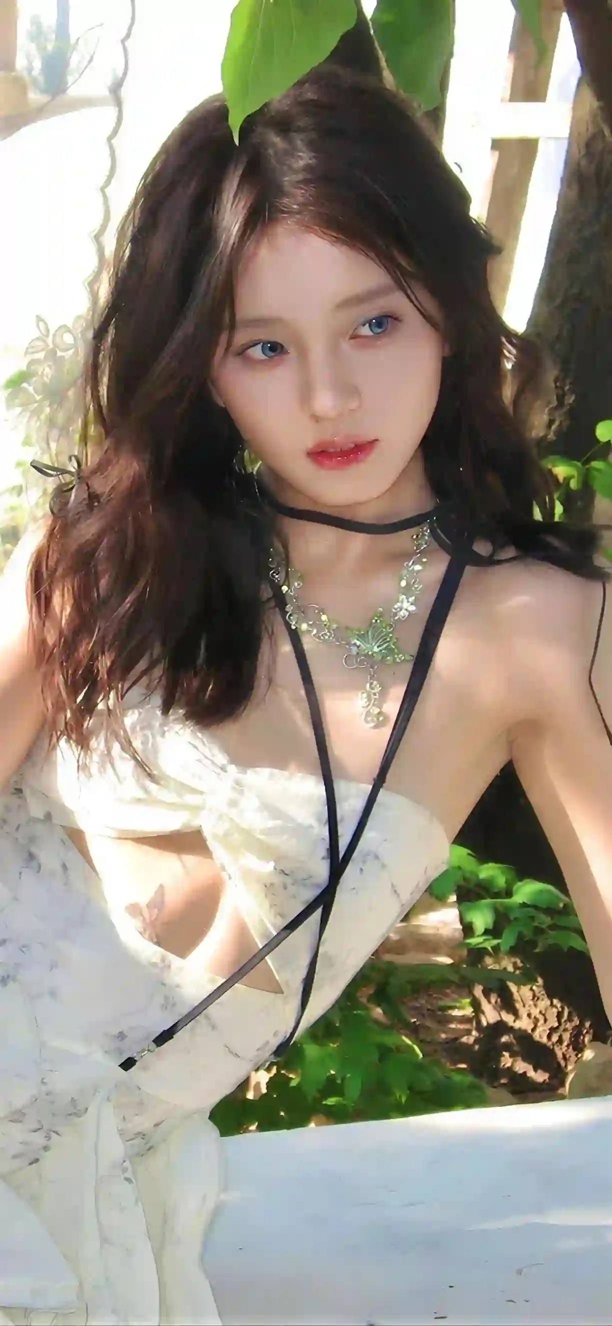 美女 白色裙子 户外写真 清新 人像摄影 优雅