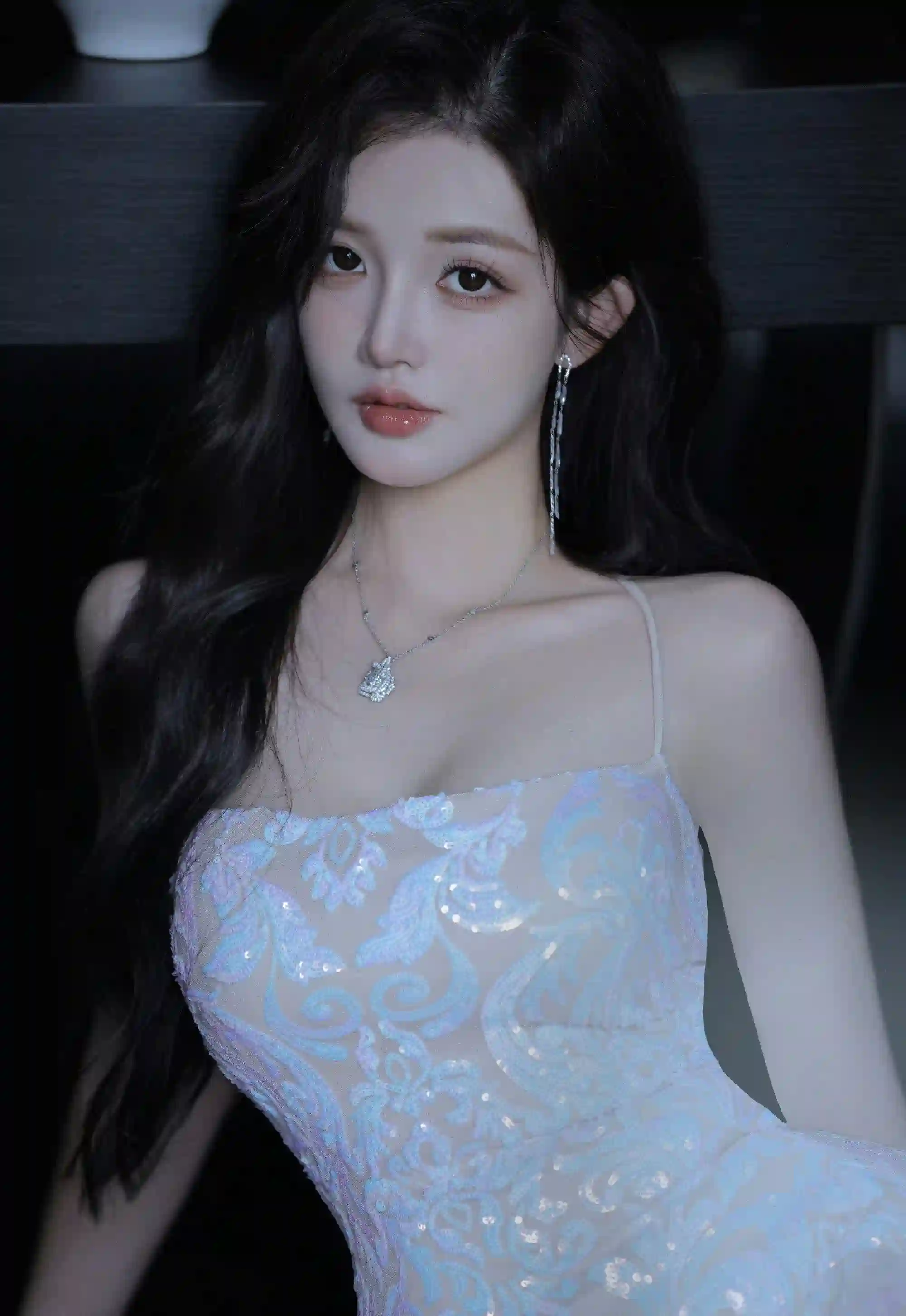 长发美女 旗袍美女 性感美女 吊带