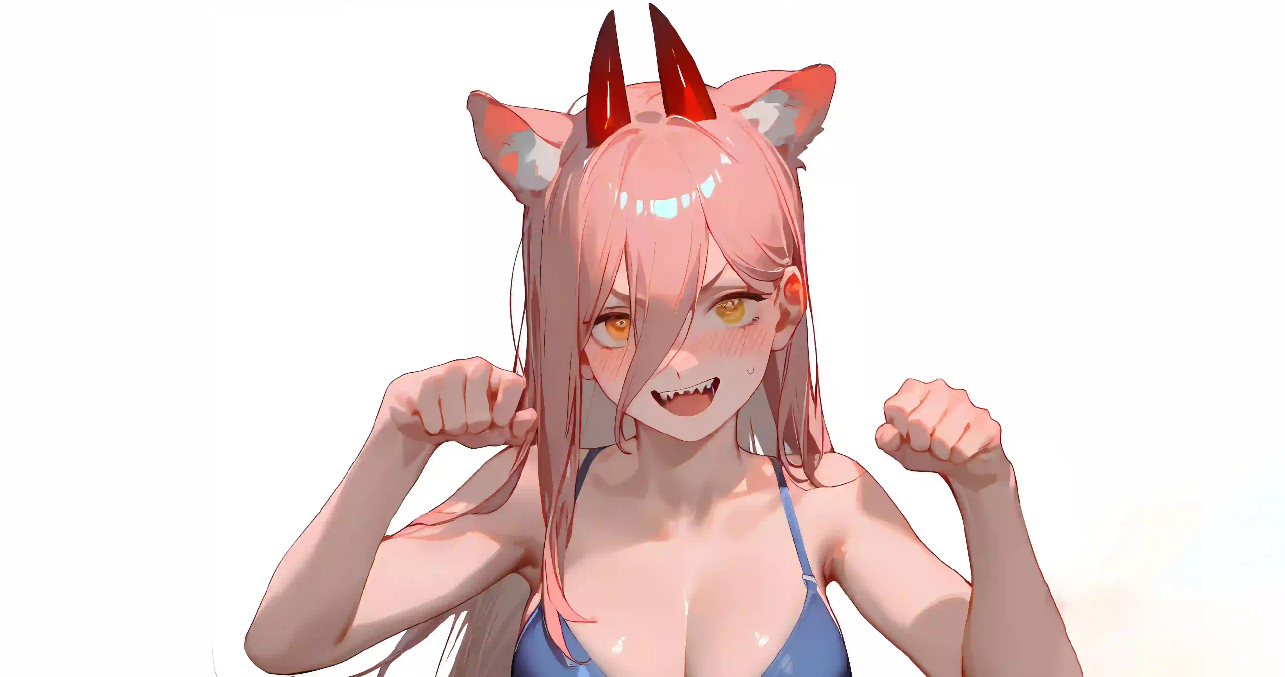 电锯人 可爱动漫女孩 吊带 猫耳 恶魔头饰