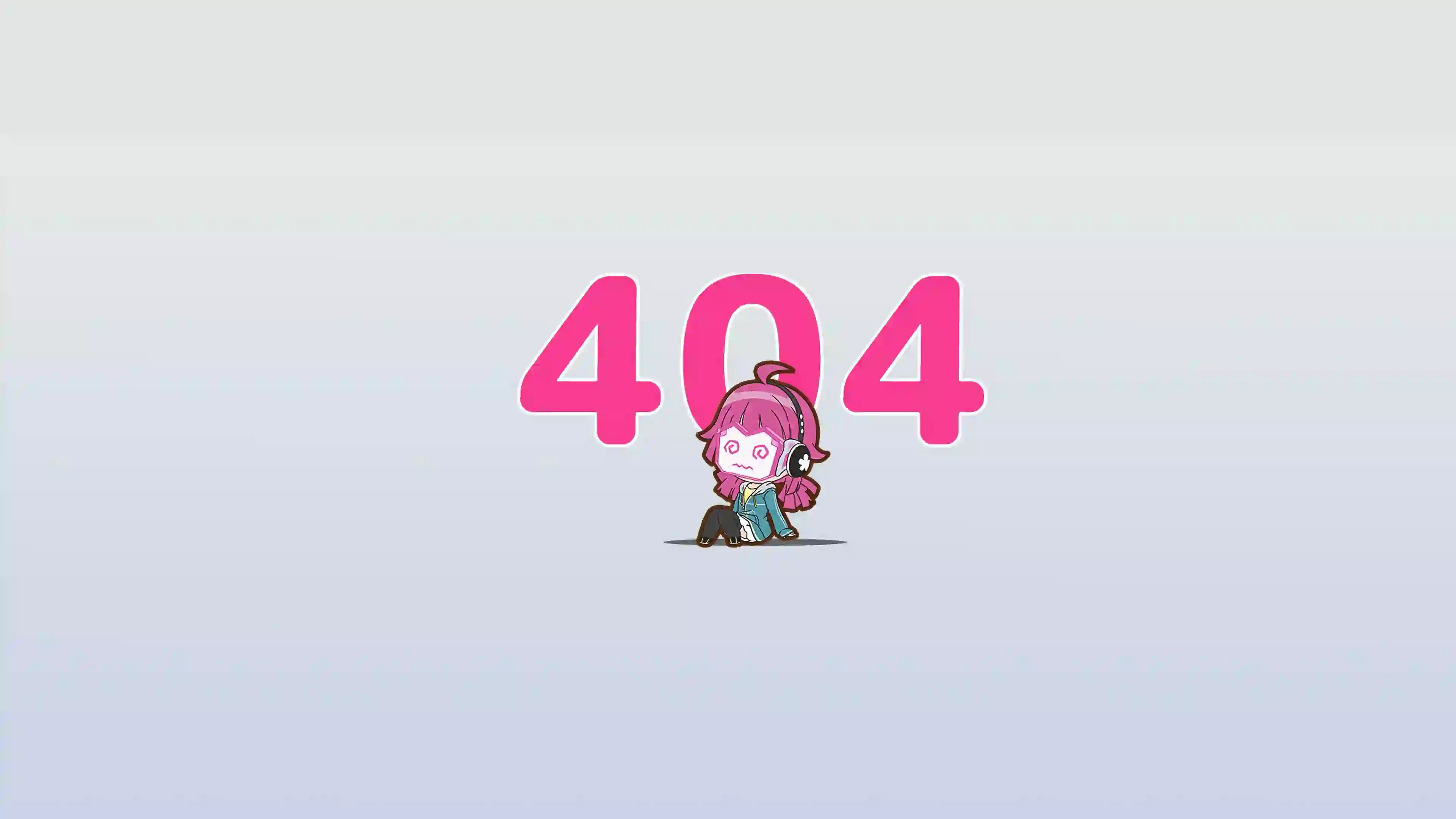 可爱 穿越 纯色背景 404