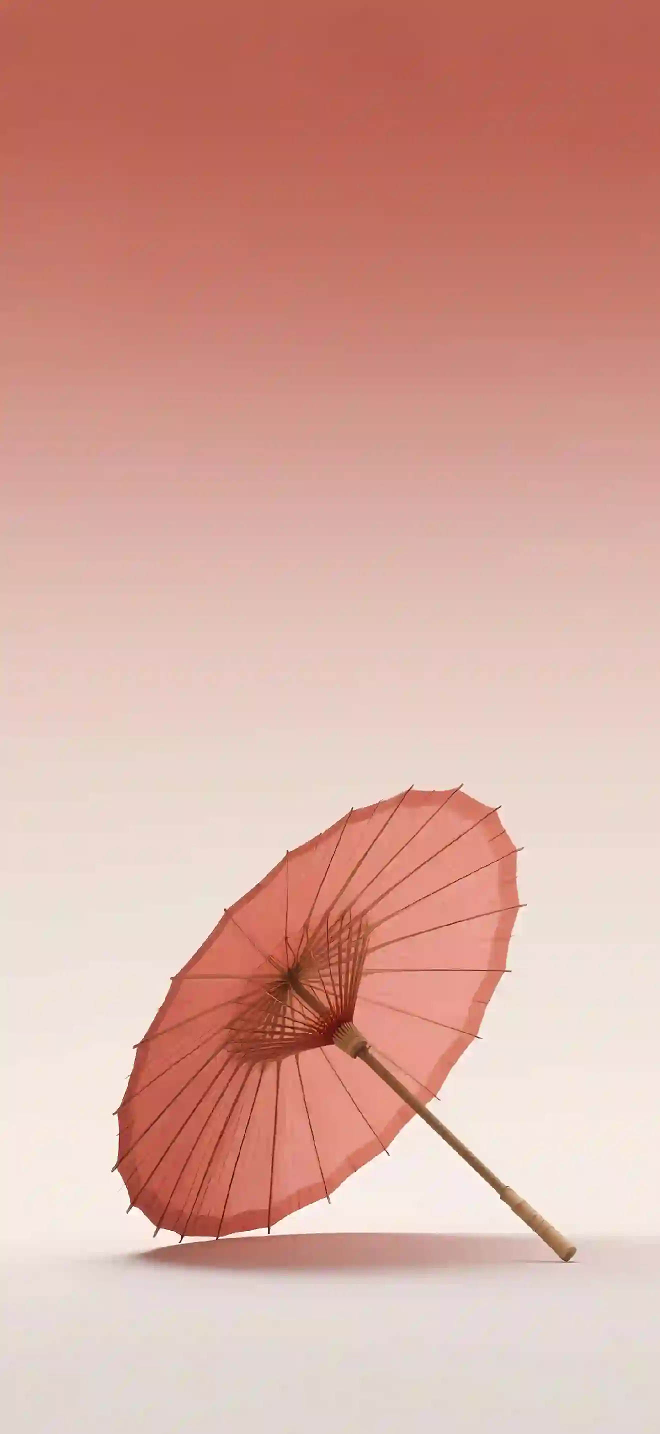 红色油纸伞 极简 壁纸 静物 古风