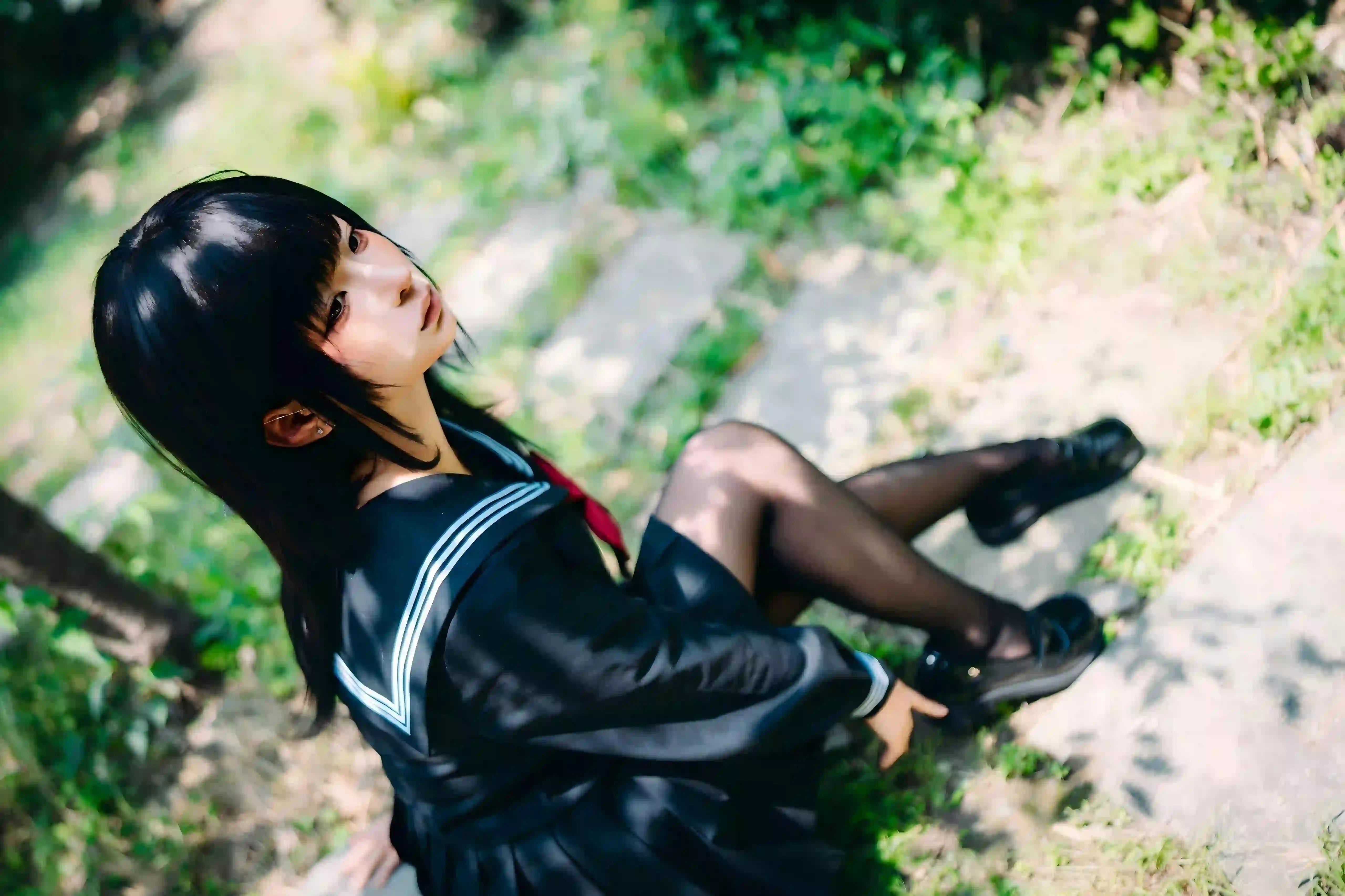 长腿美女 丝袜 长腿丝袜 户外写真