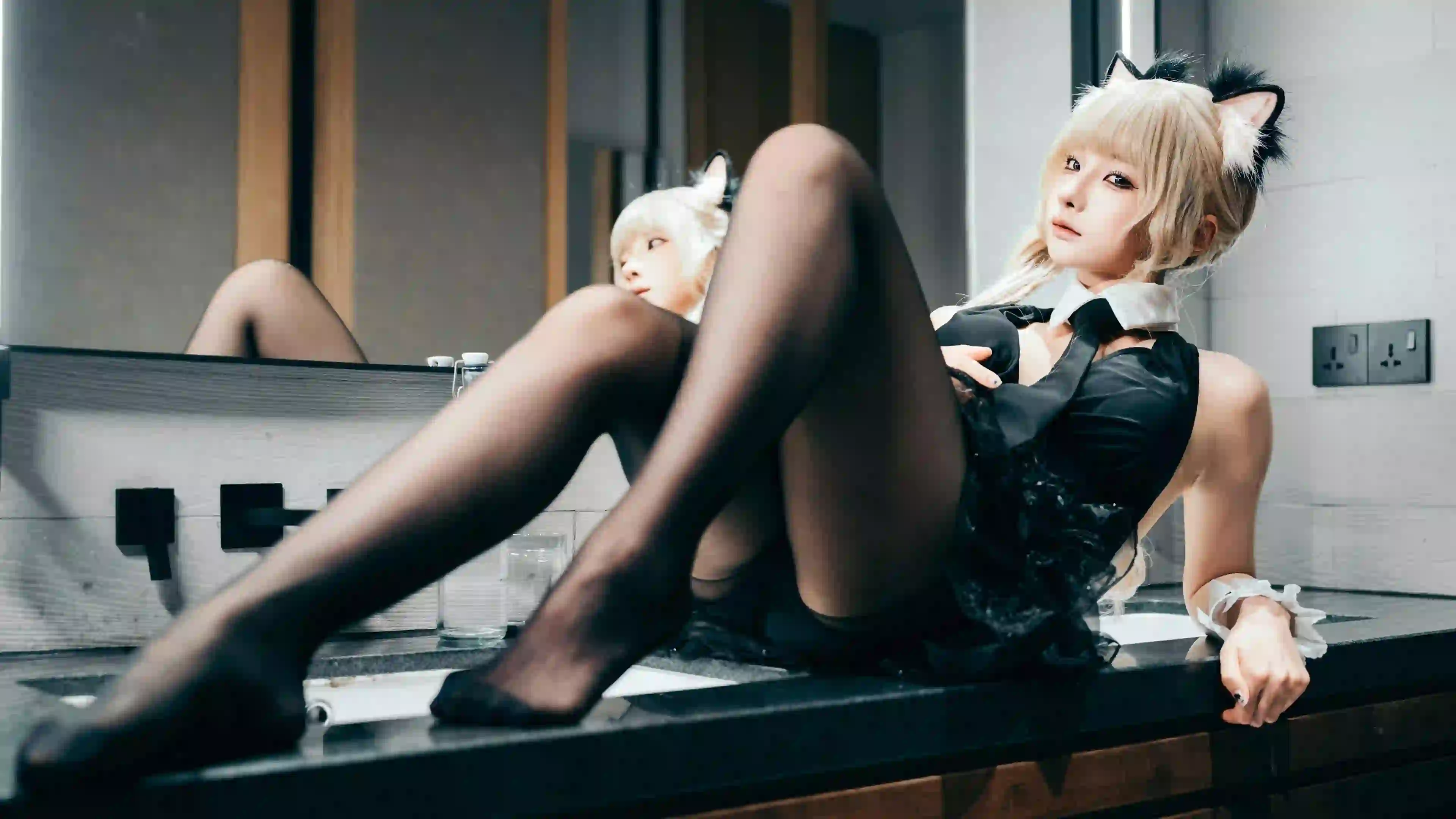 兽耳朵 长腿丝袜美女 长腿美女 