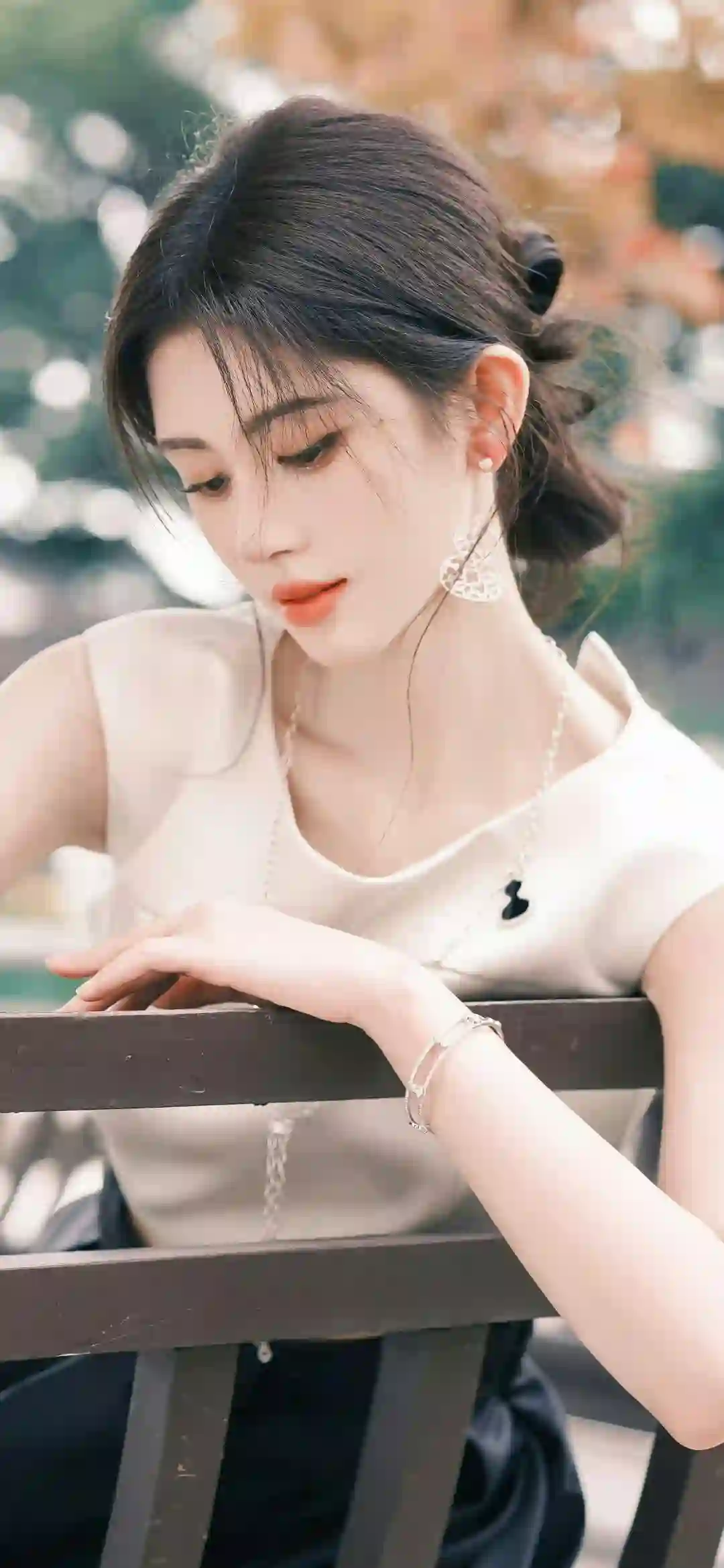 鞠婧祎 户外写真 可爱清纯美女