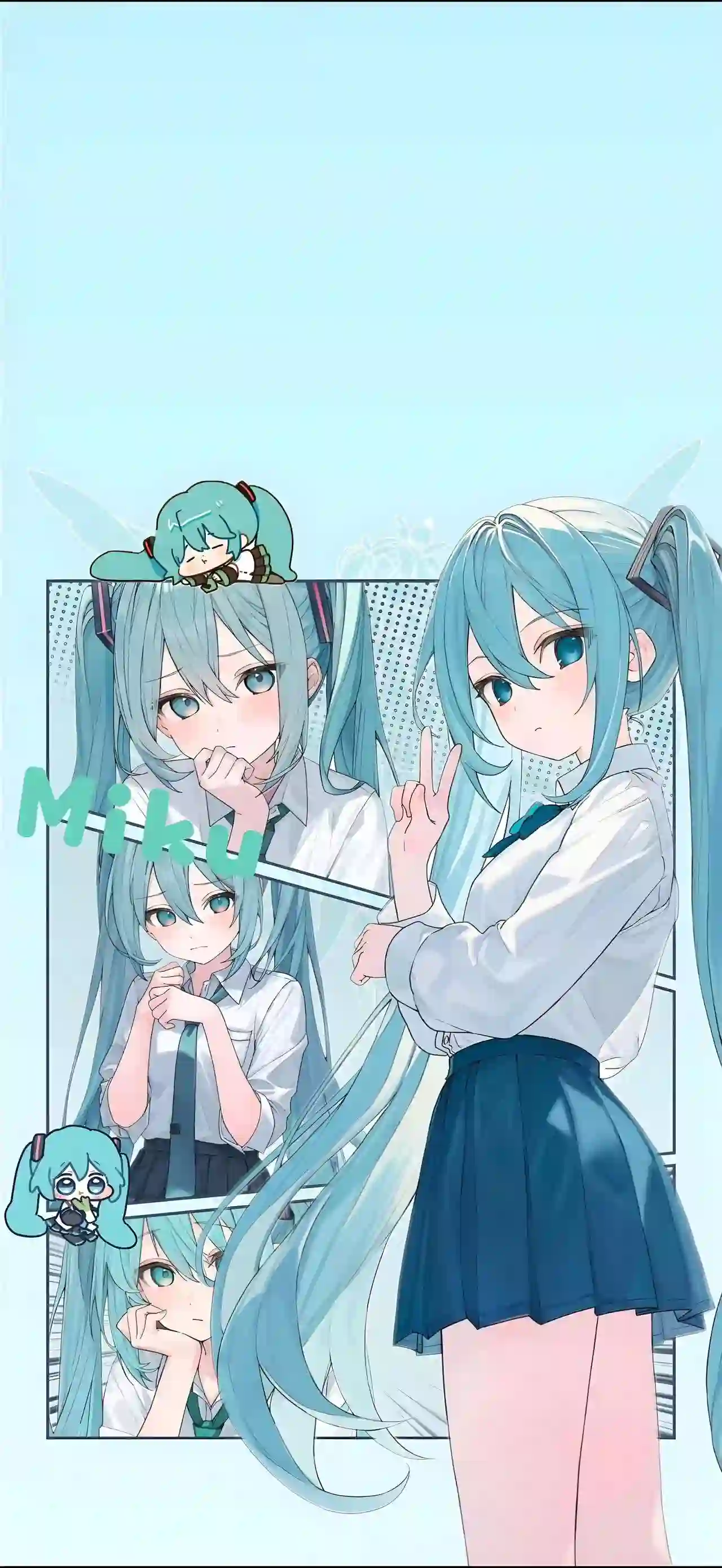 动漫女孩 二次元女孩 初音未来 miku
