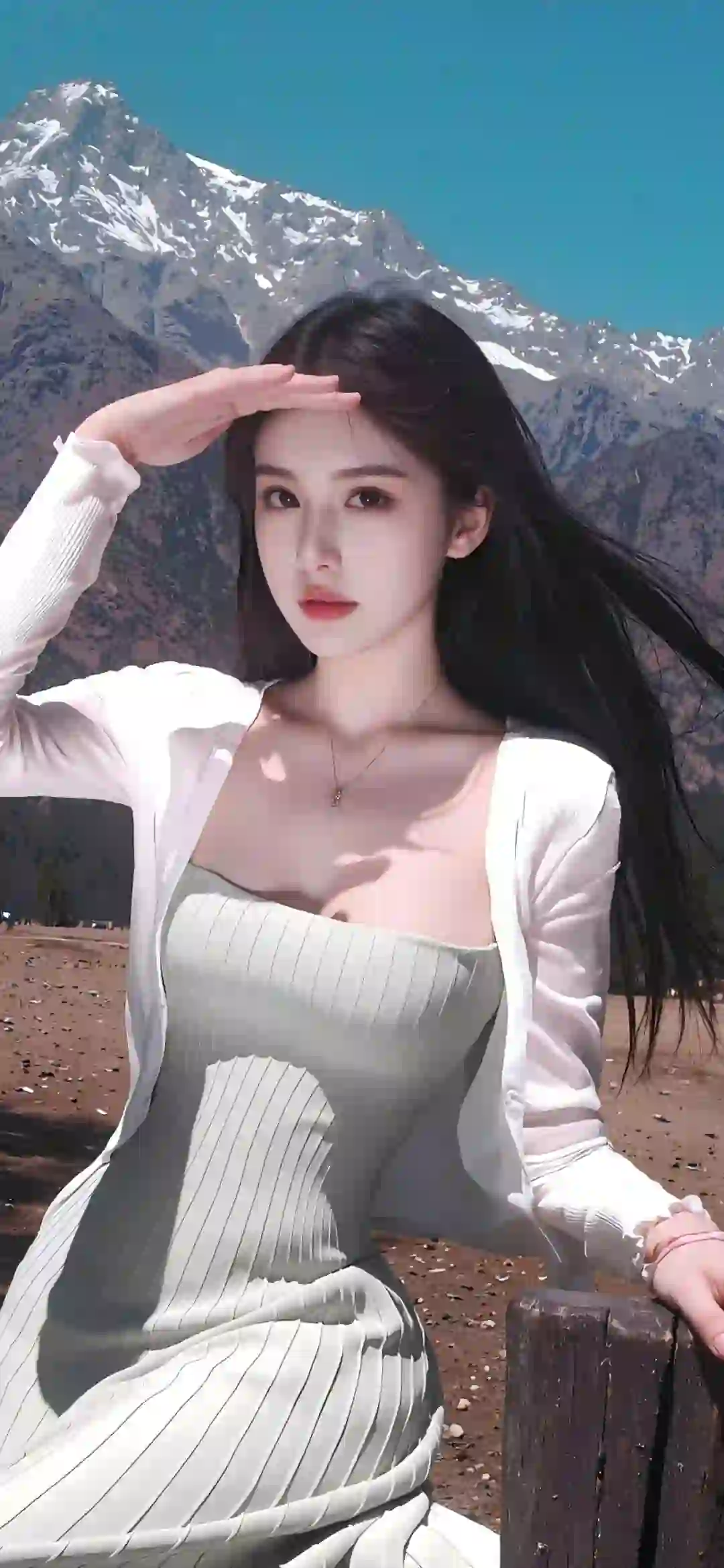 美女 长发美女 户外写真 性感美女 完美身材