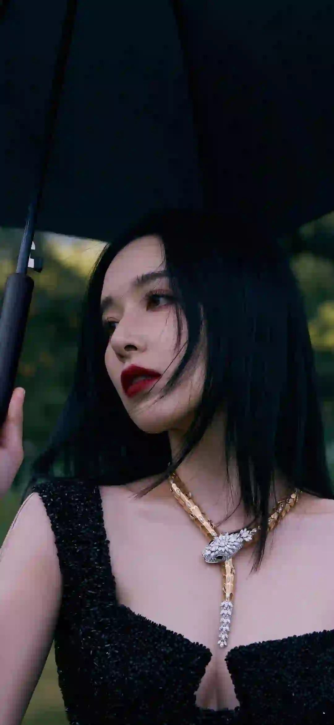 明星美女 阚清子 黑色长裙