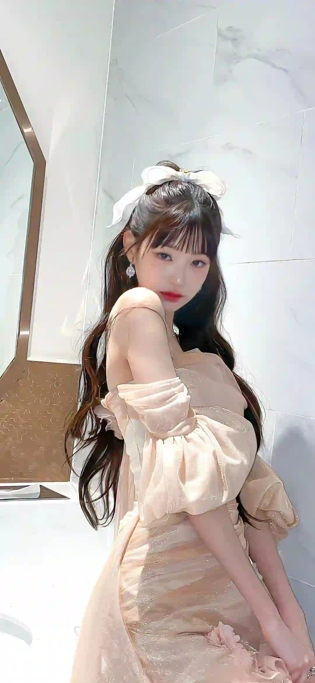 长裙美女 居家