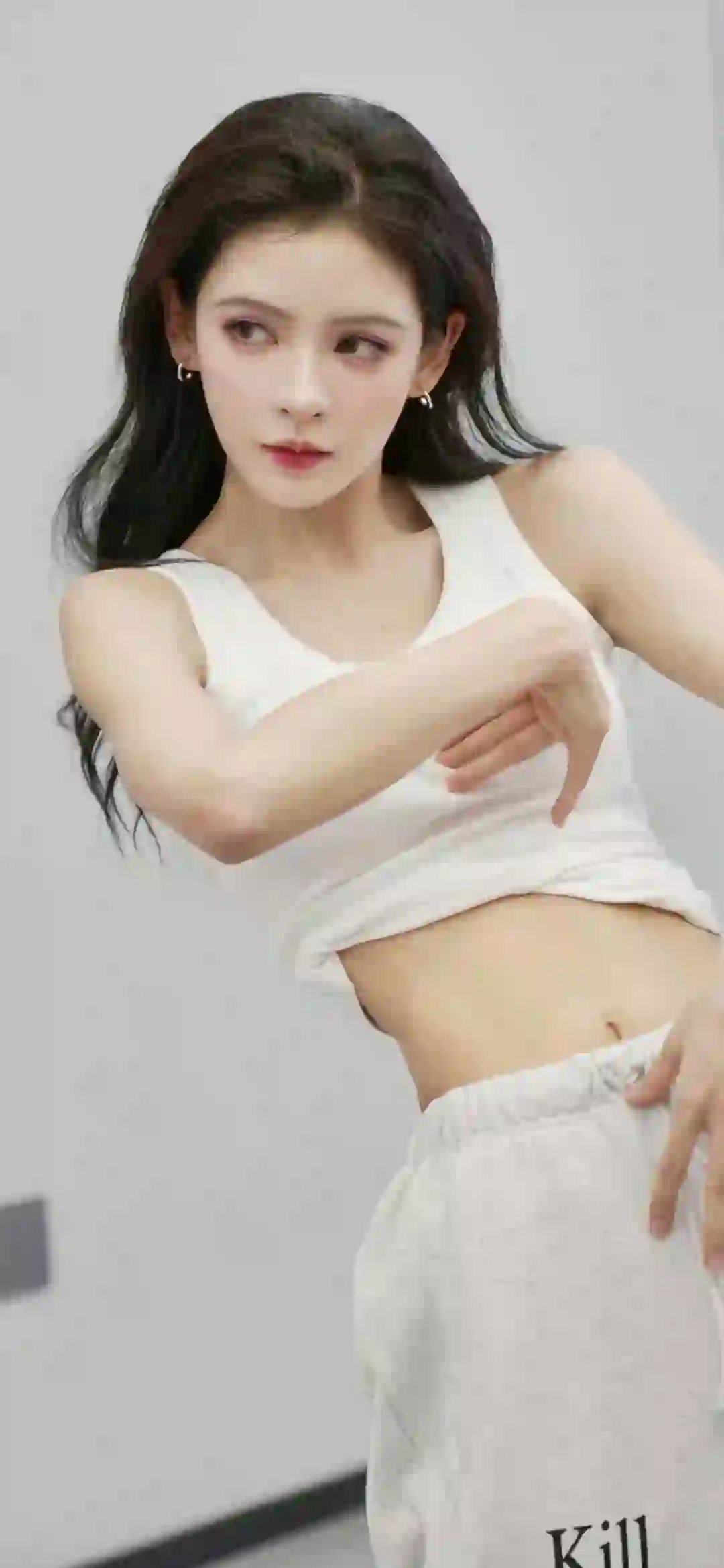 长发美女 张予曦 白色衣服 性感美女 好身材