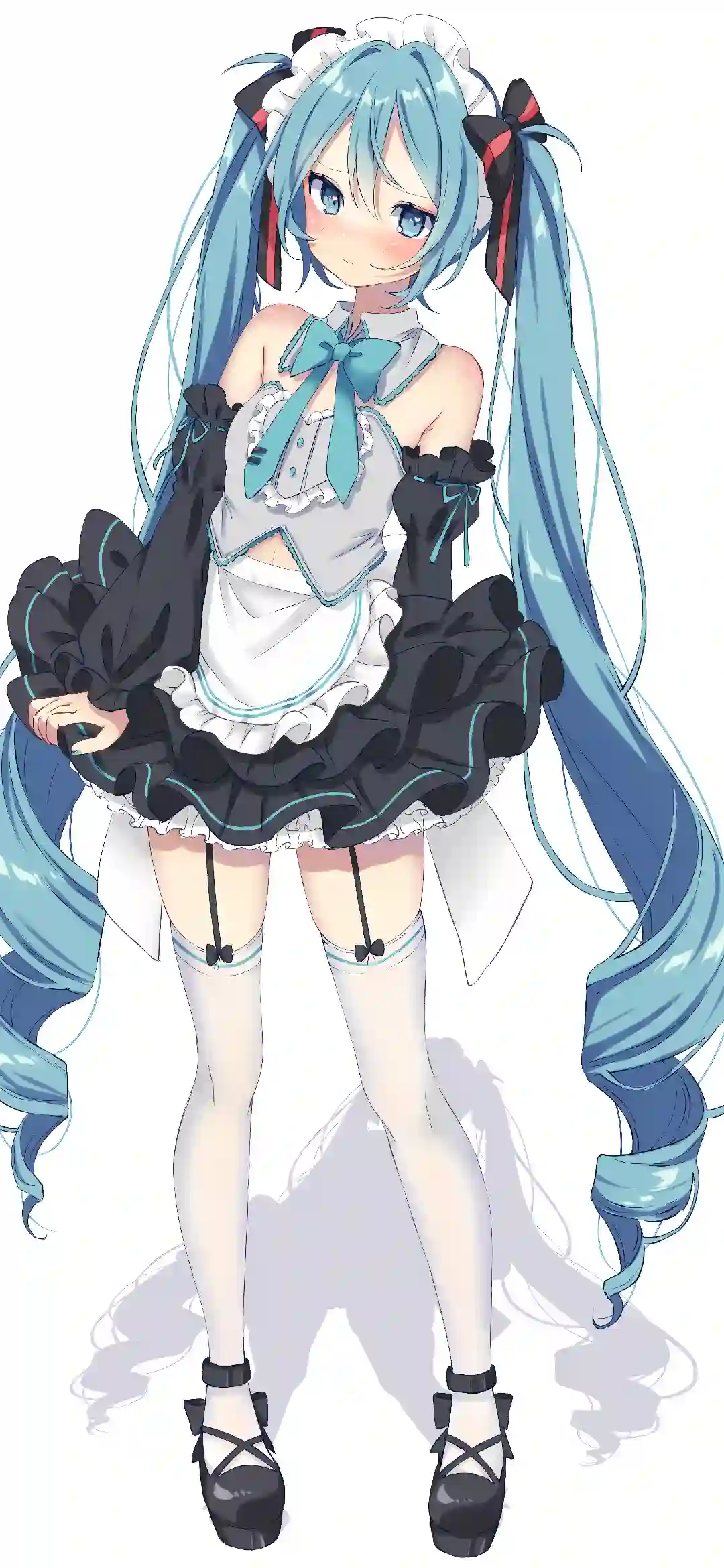 双马尾可爱女孩 丝袜 长腿美女 初音未来 白丝