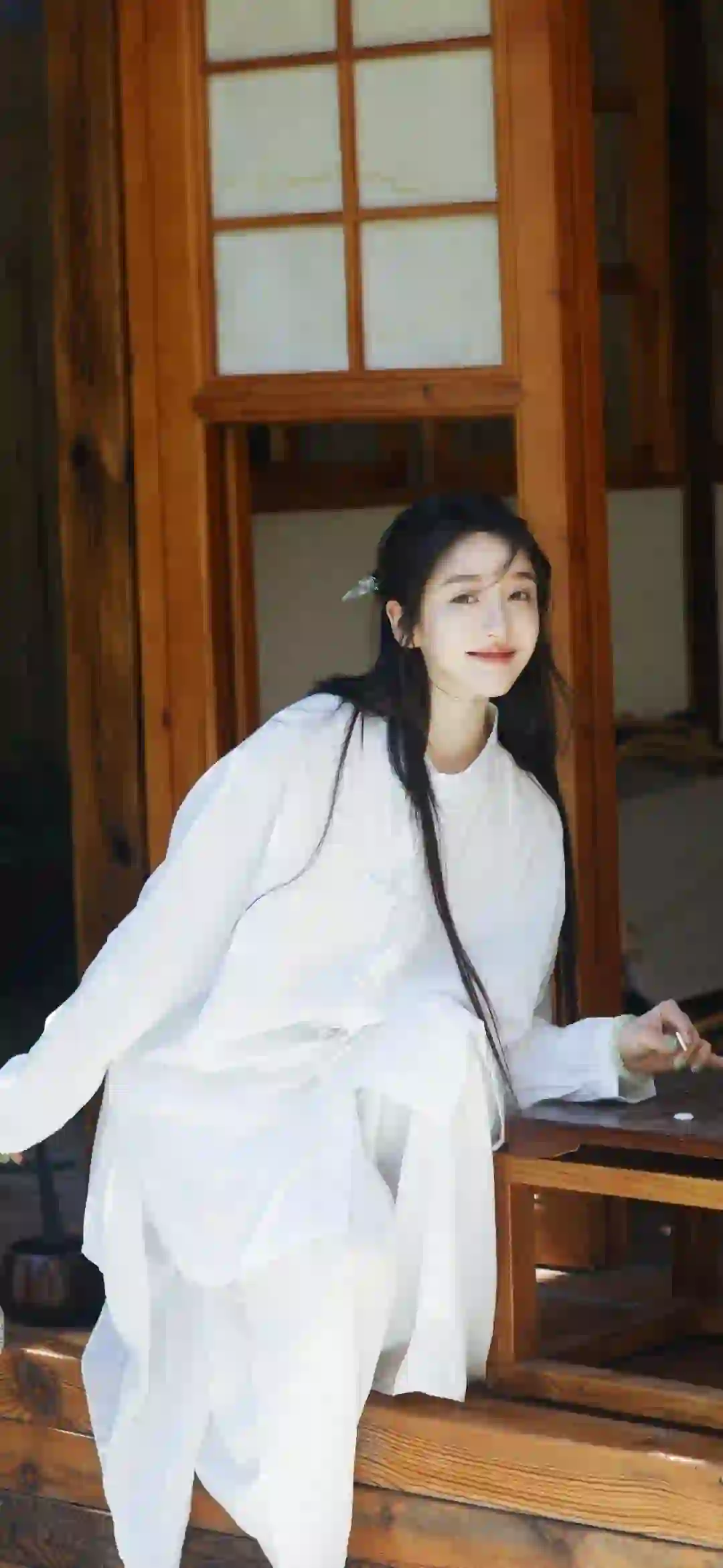 古风美女 白色裙子 姜贞羽