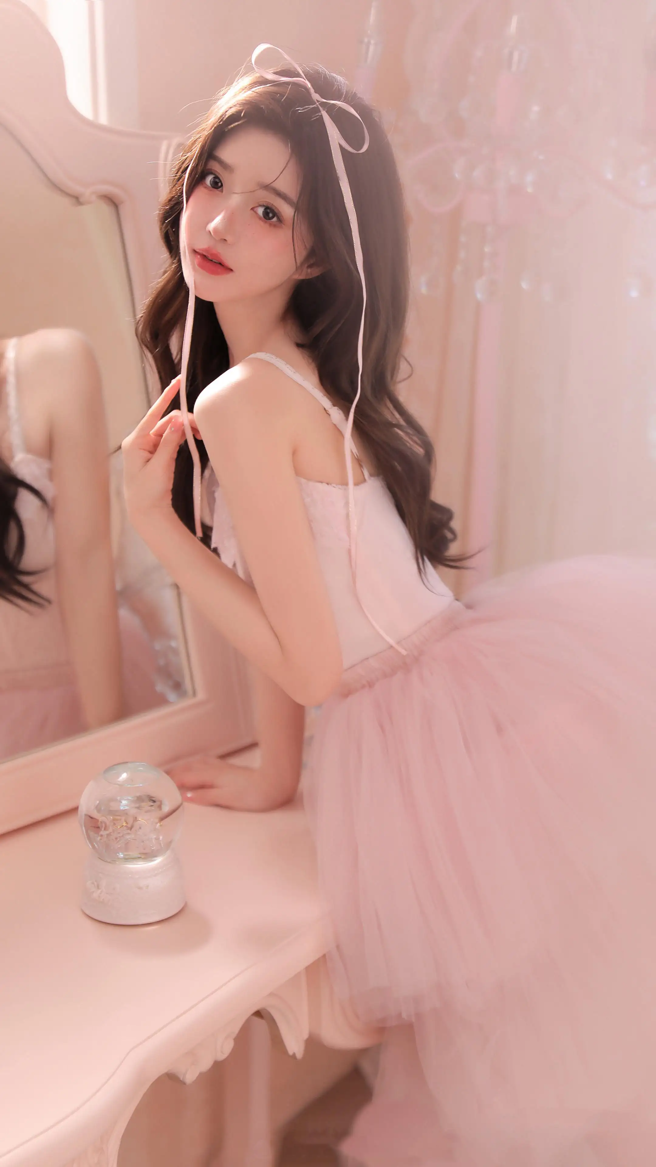 甜美 可爱 粉色 女孩 4k美女