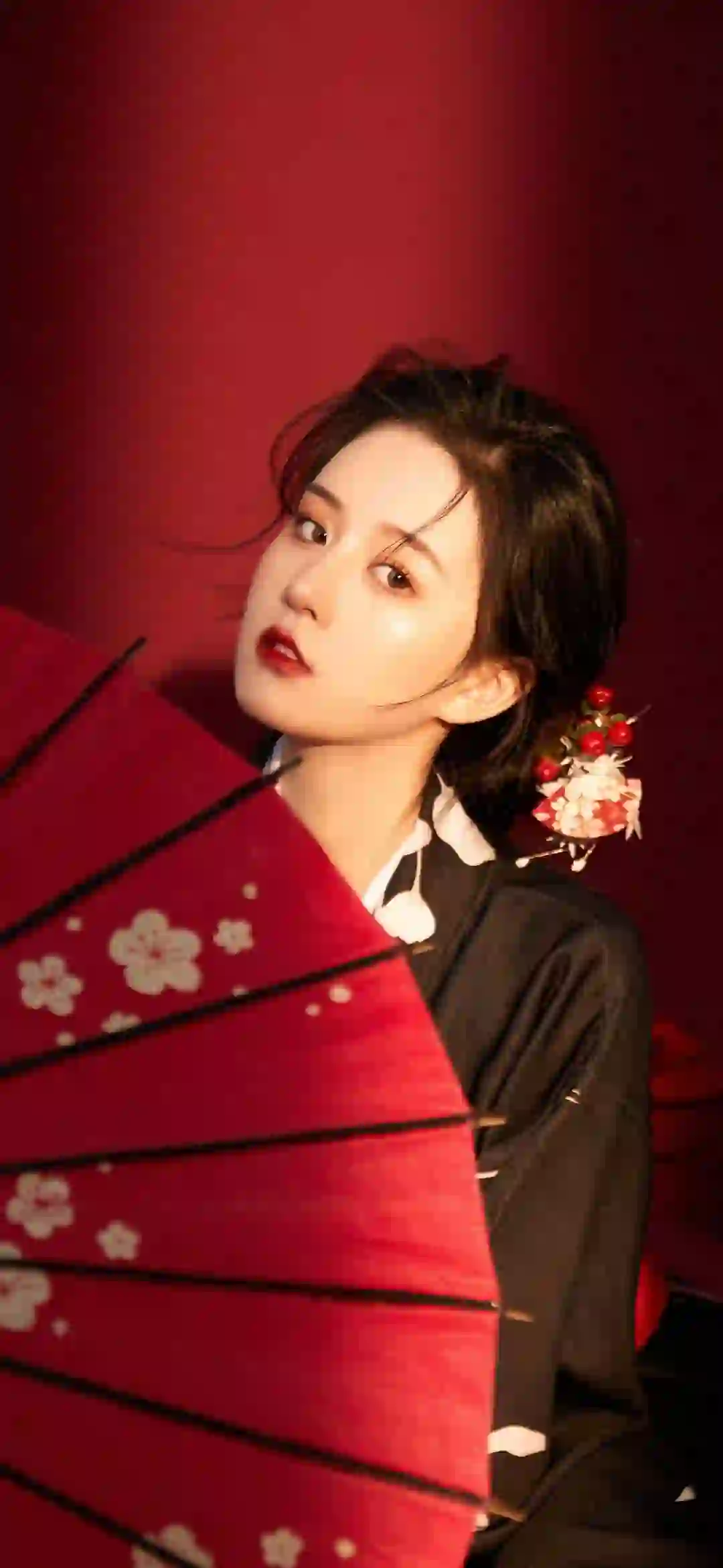 美女 长发美女 古风美女 红色伞