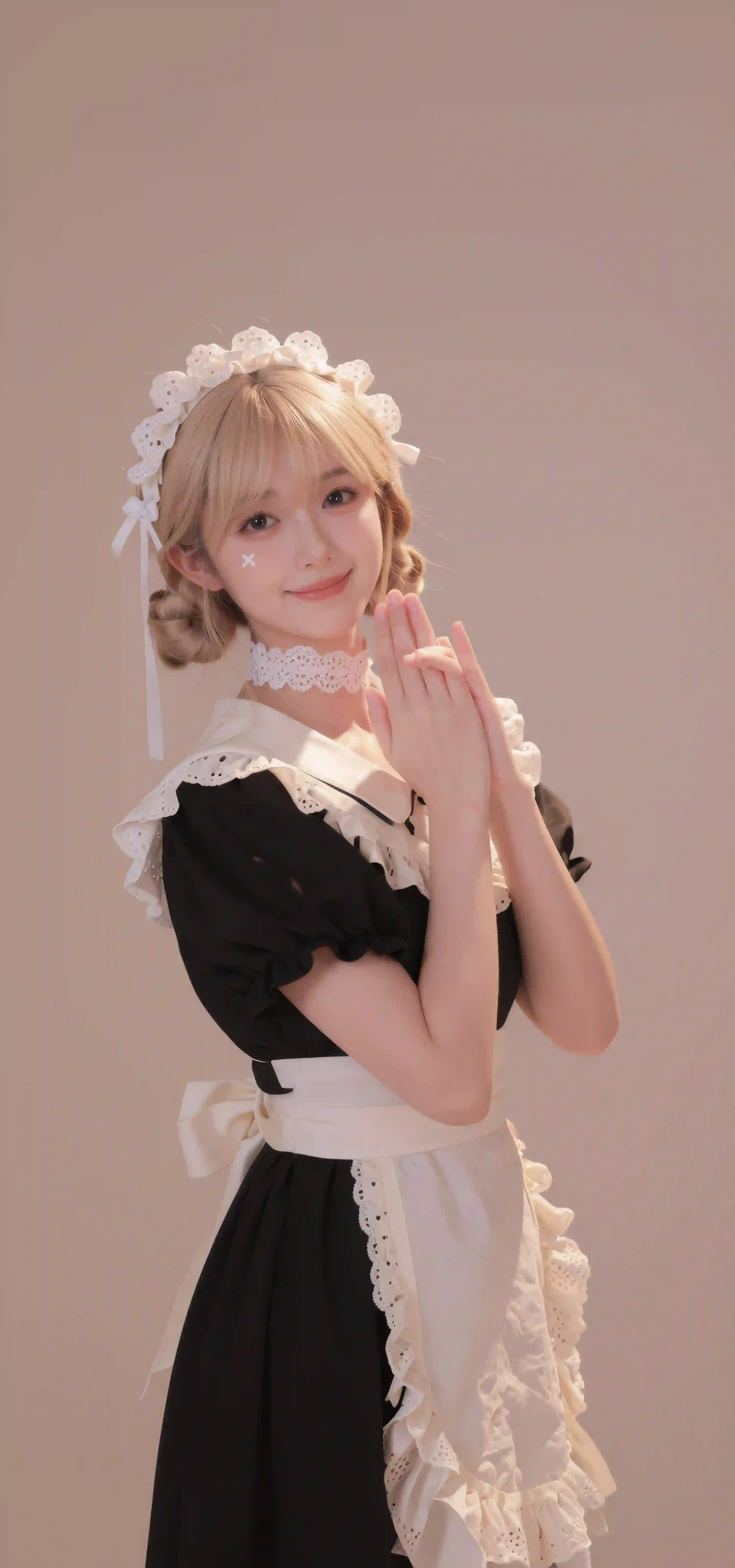 女仆装 金发少女 甜美 写真 蕴丝 可爱