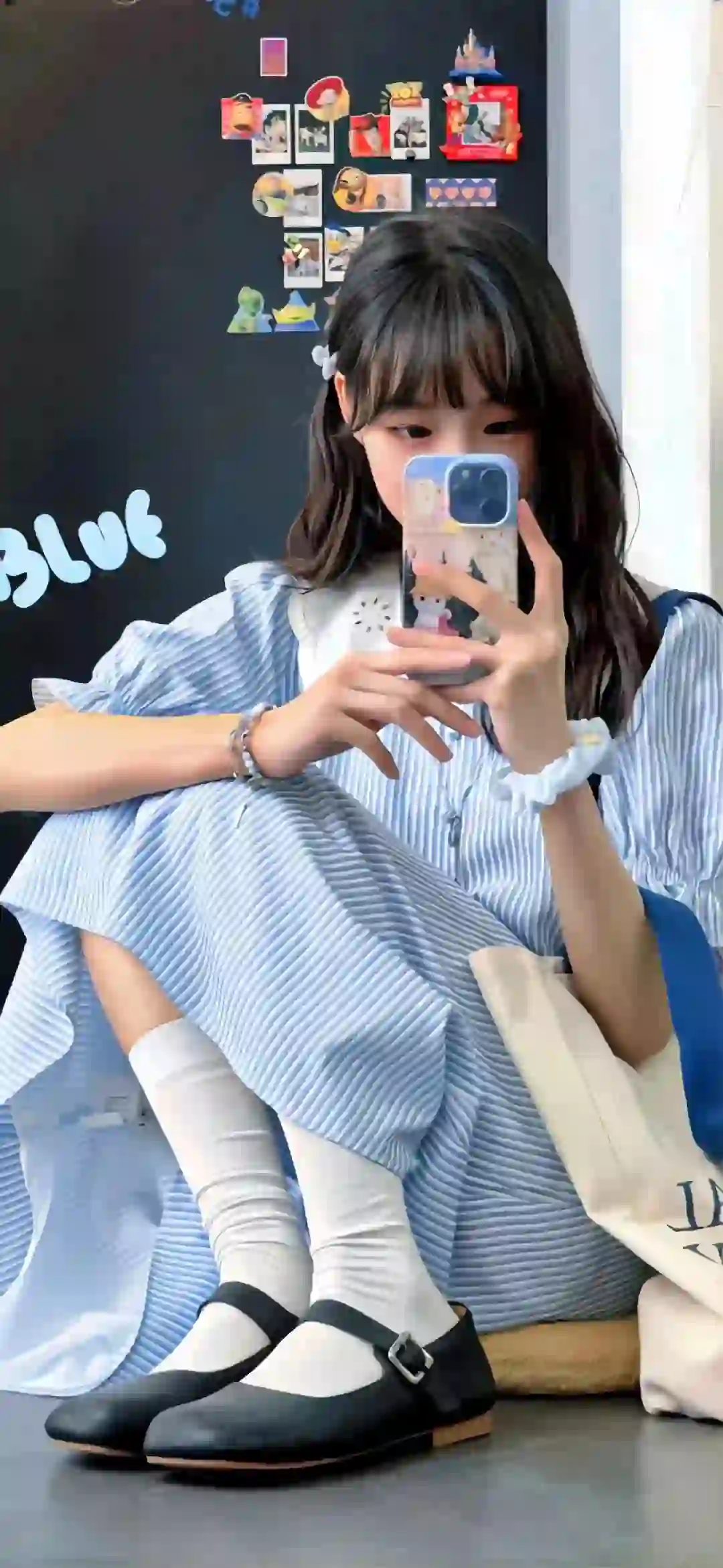 自拍女孩 长发清纯美女 居家写真
