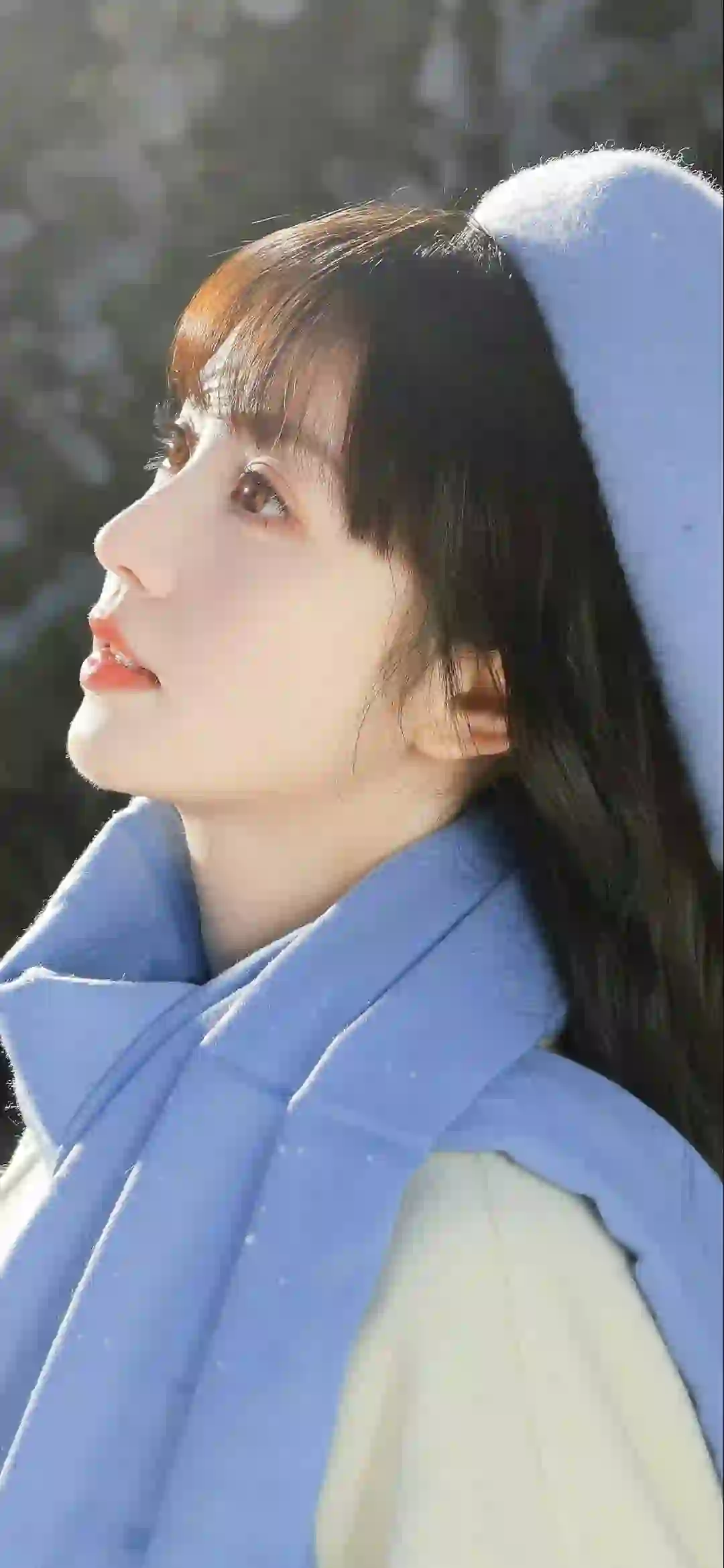 唯美侧脸 长发美女 清新 清纯系