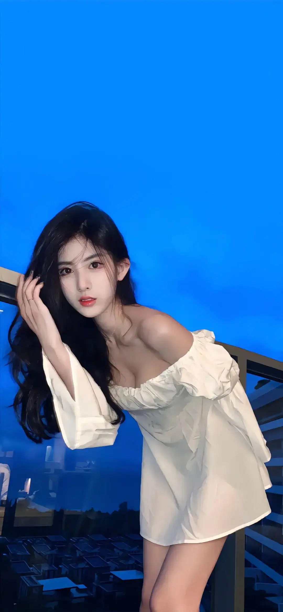 白色衣服｜长发清新｜长腿