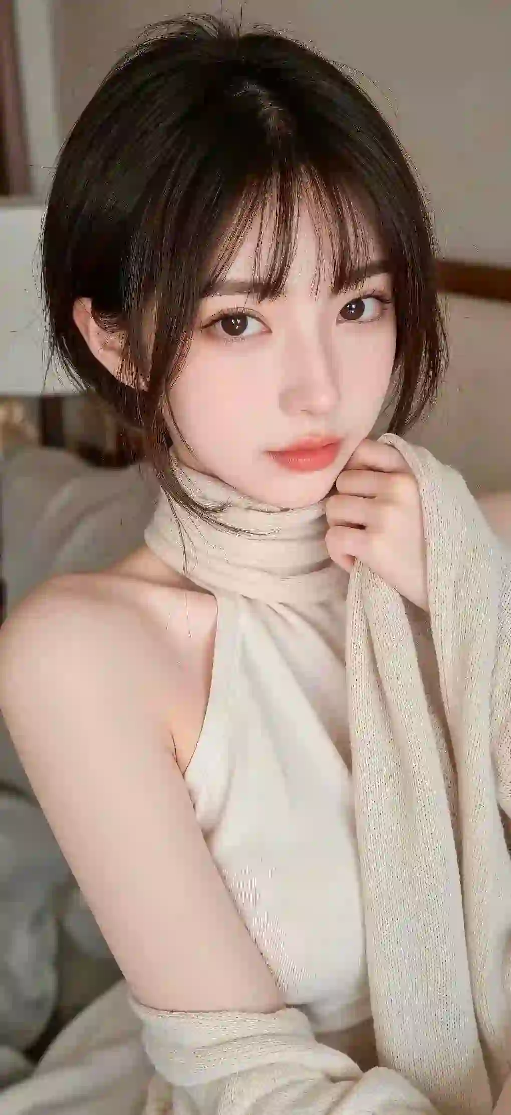 美女 长发美女 性感 居家写真
