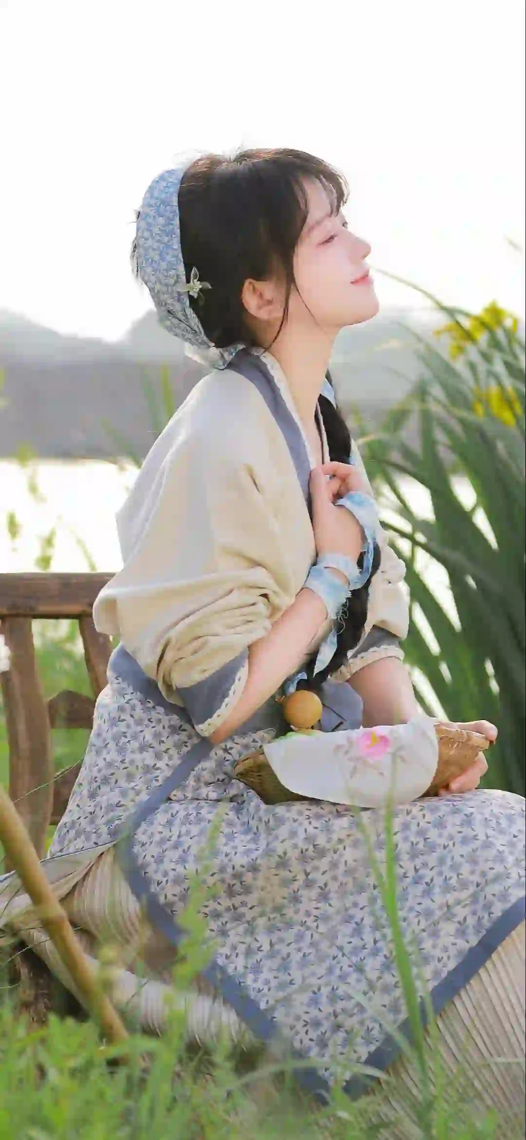田园风格 长发清纯美女 古风